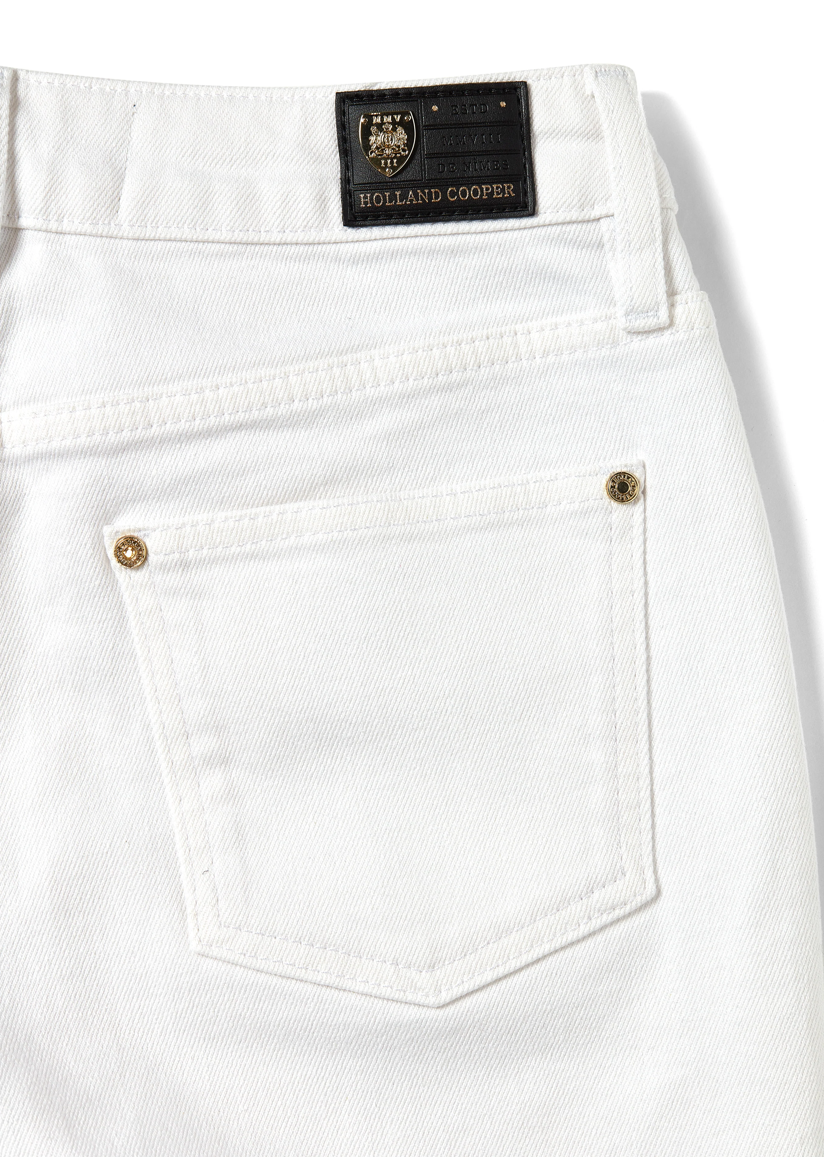 High Rise Denim Short (Optic White) - Image 8