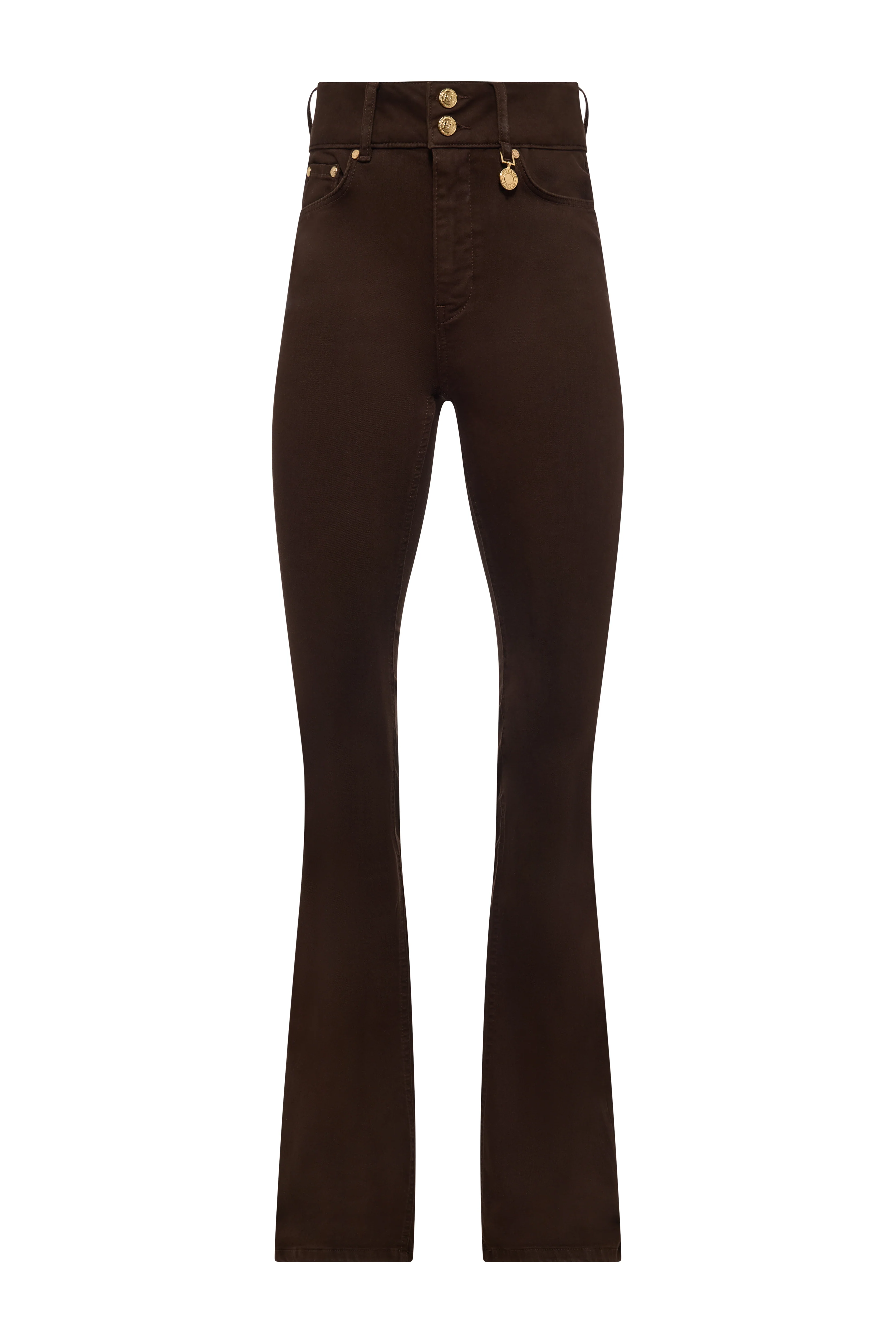 High Rise Flared Jean (Chocolate) - Image 4