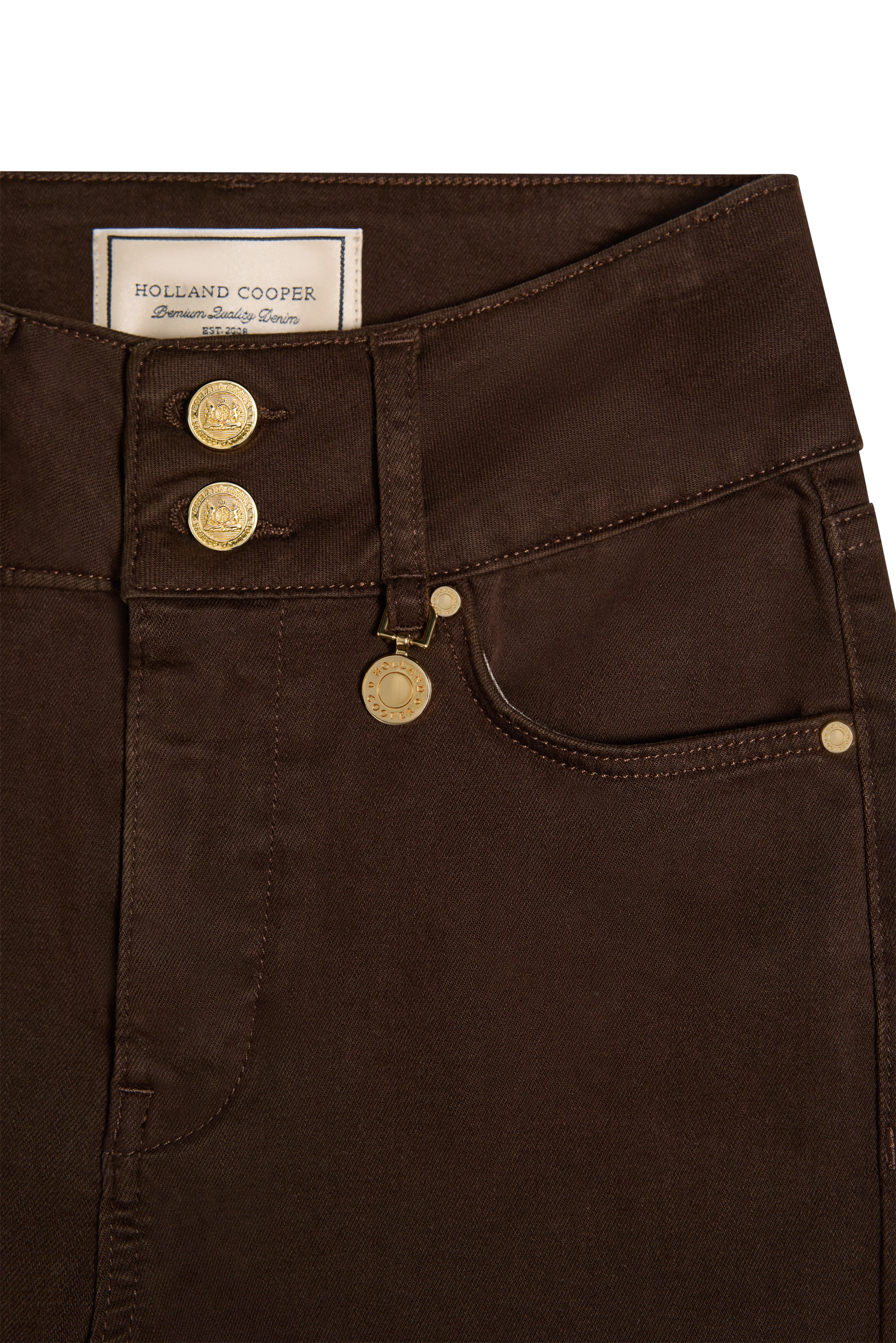 High Rise Flared Jean (Chocolate) - Image 6