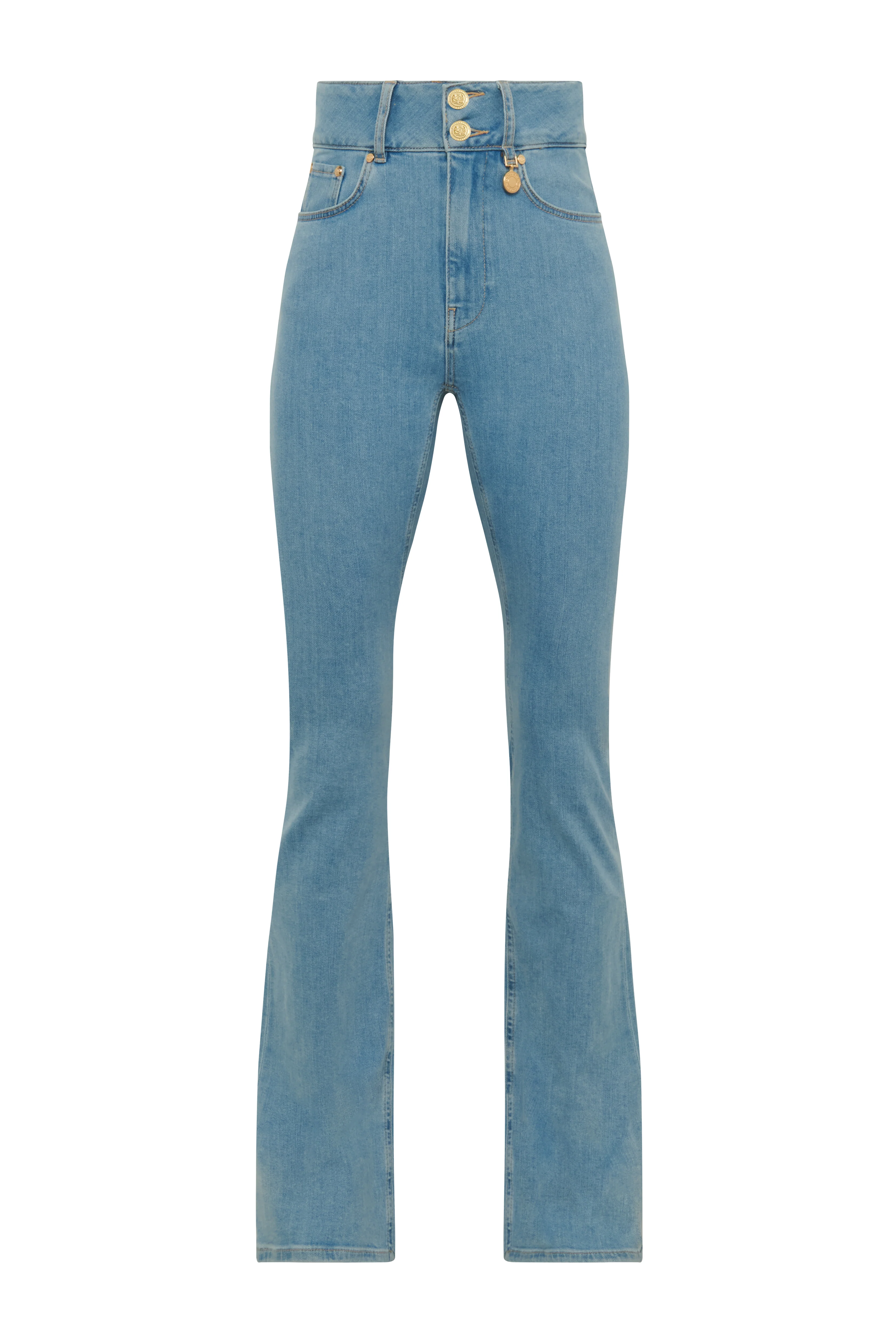 High Rise Flared Jean (Light Denim) - Image 4