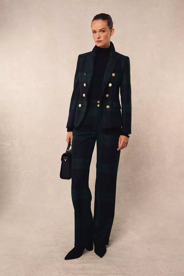 High Waisted Straight Trouser (Blackwatch) - Image 5