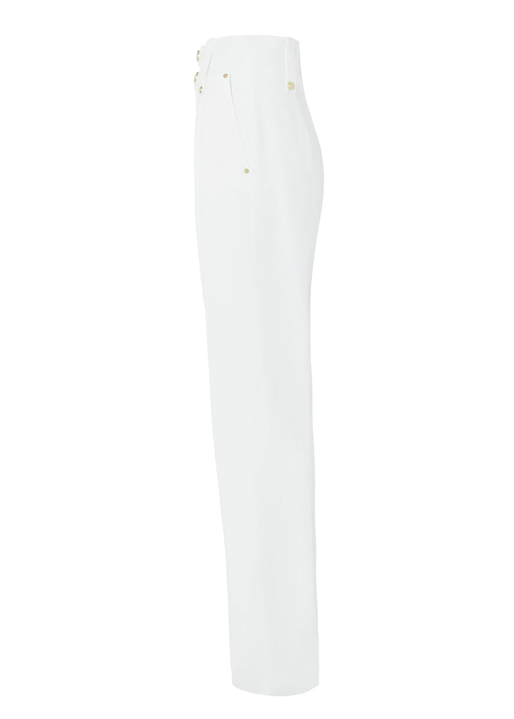 High Waisted Straight Trouser (Oyster Linen) - Image 7