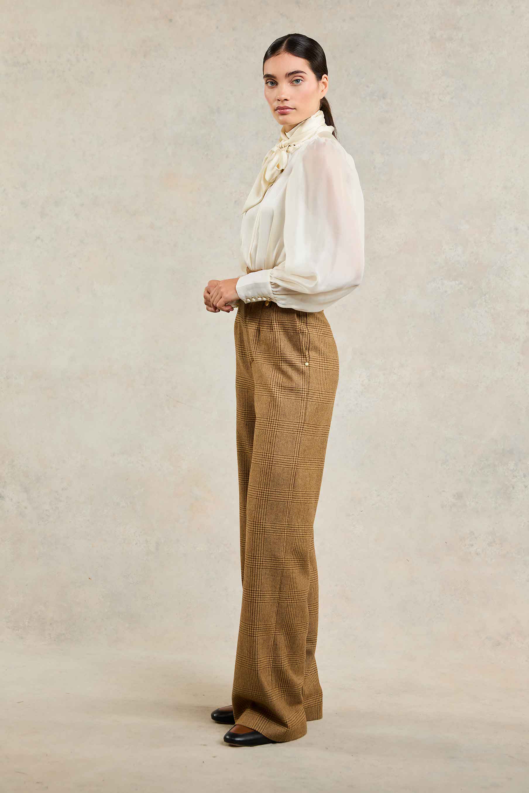 High Waisted Straight Trouser (Tawny) - Image 4