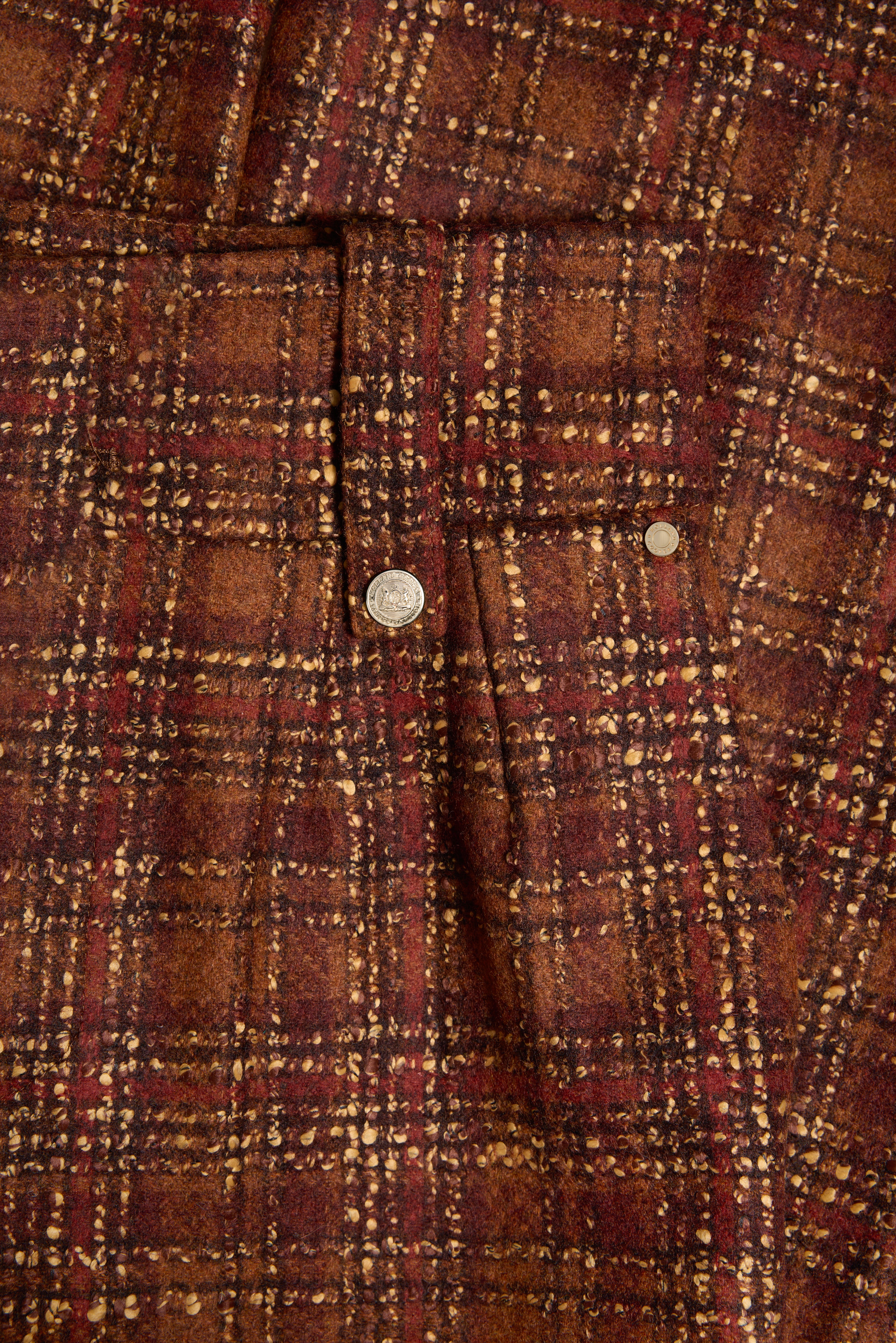 High Waisted Wide Leg Trouser (Amber Tweed) - Image 7