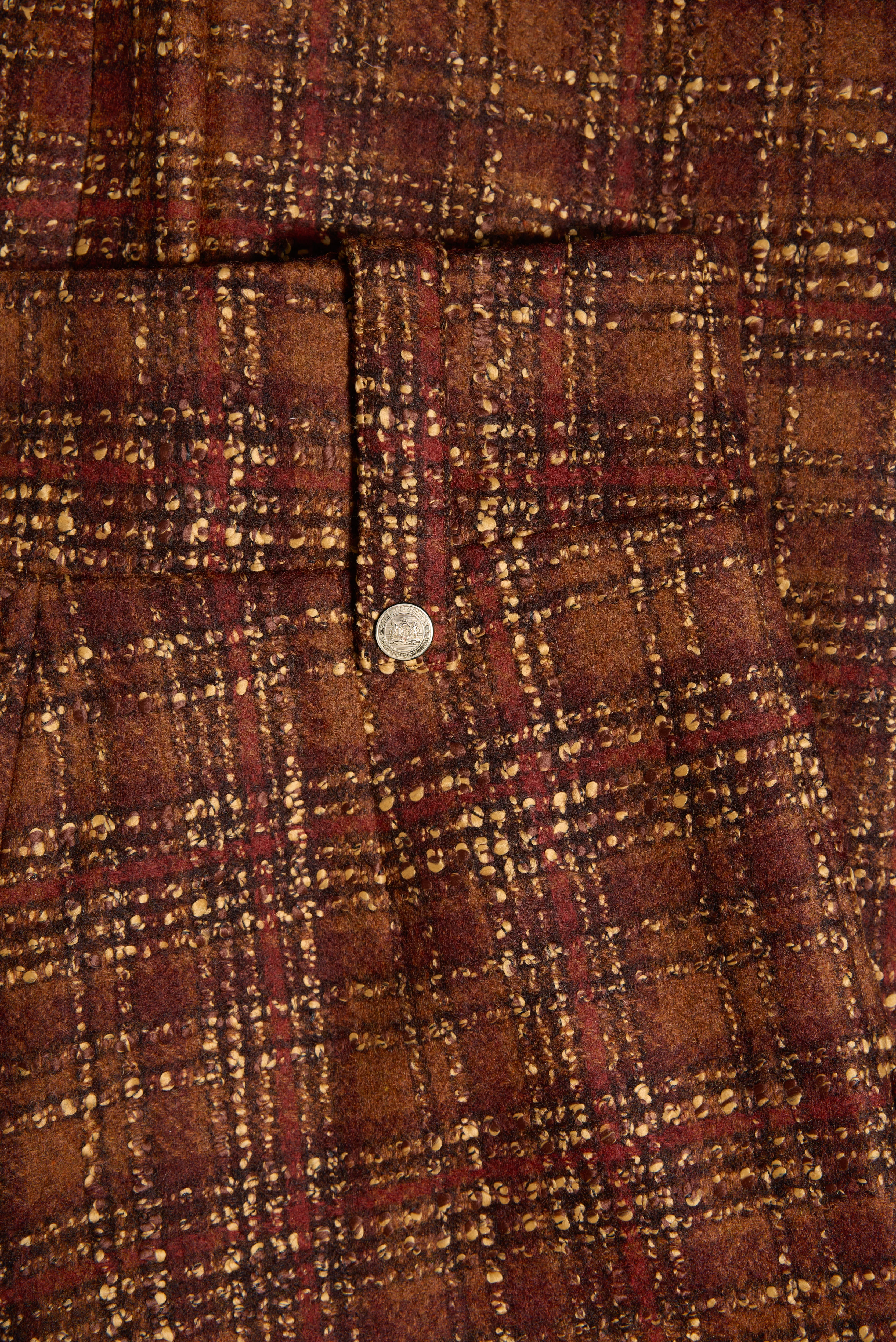 High Waisted Wide Leg Trouser (Amber Tweed) - Image 8