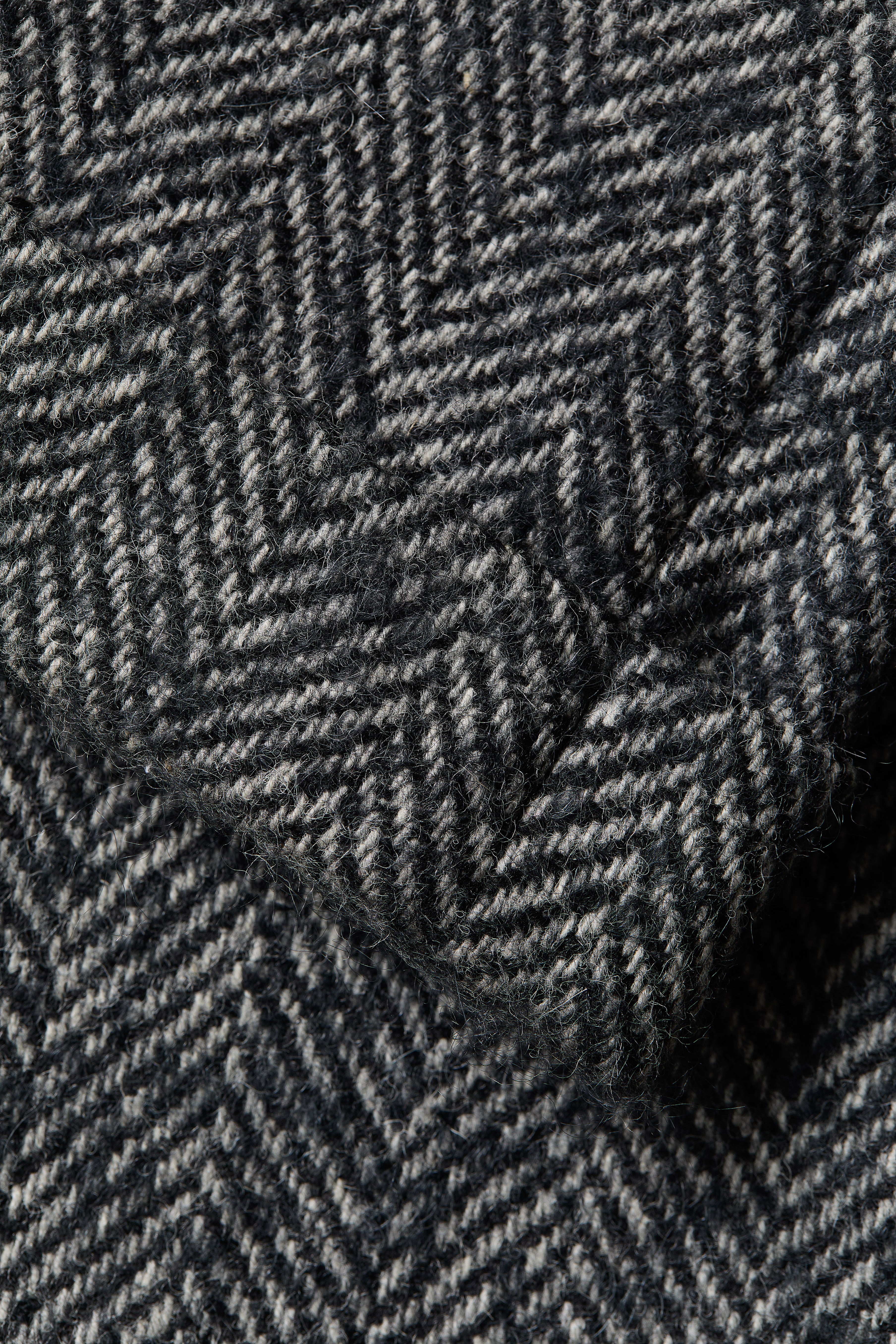 High Waisted Wide Leg Trouser (Ebony Herringbone) - Image 9