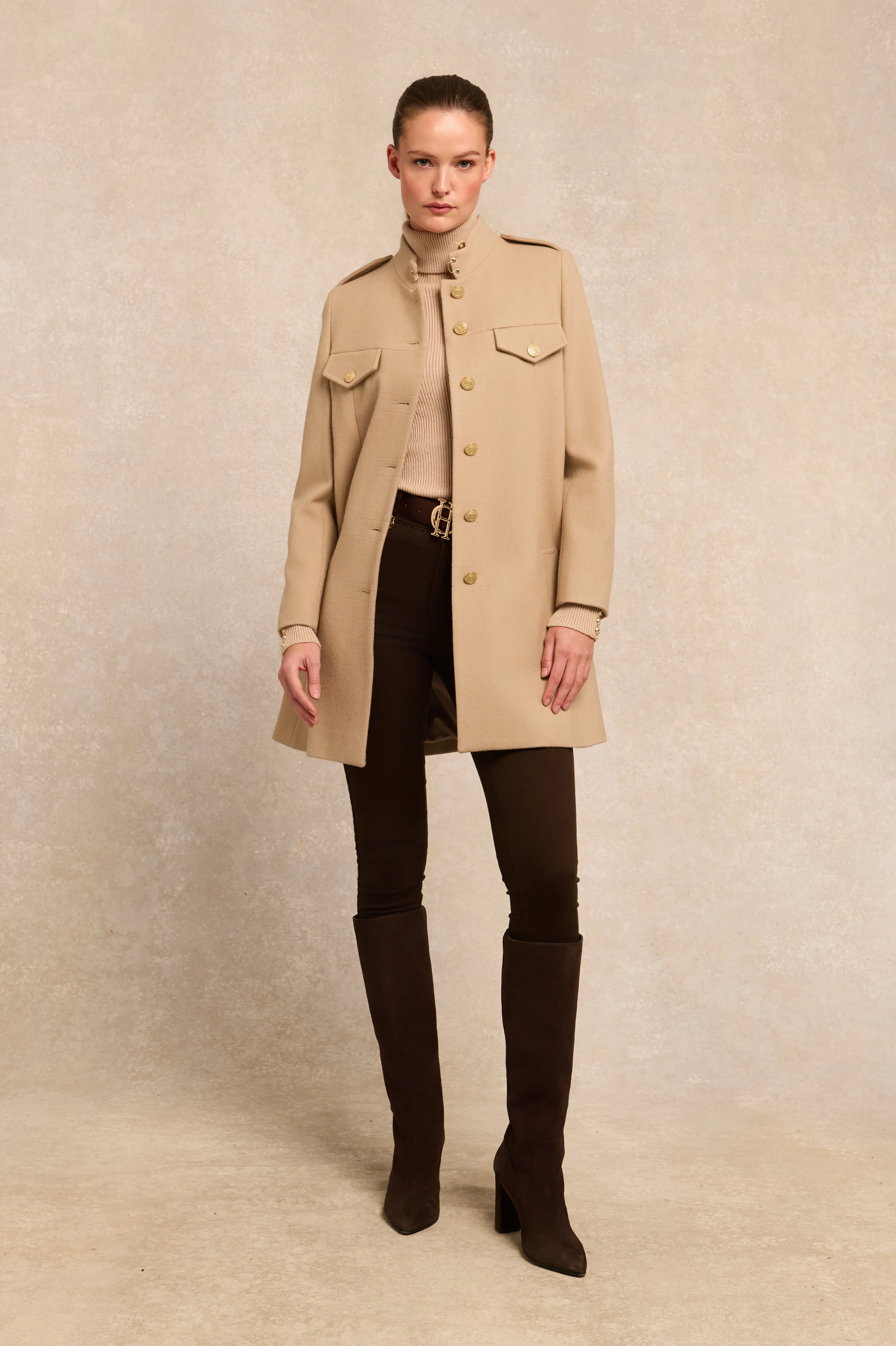 Highbury Cape Coat (Camel) - Image 2