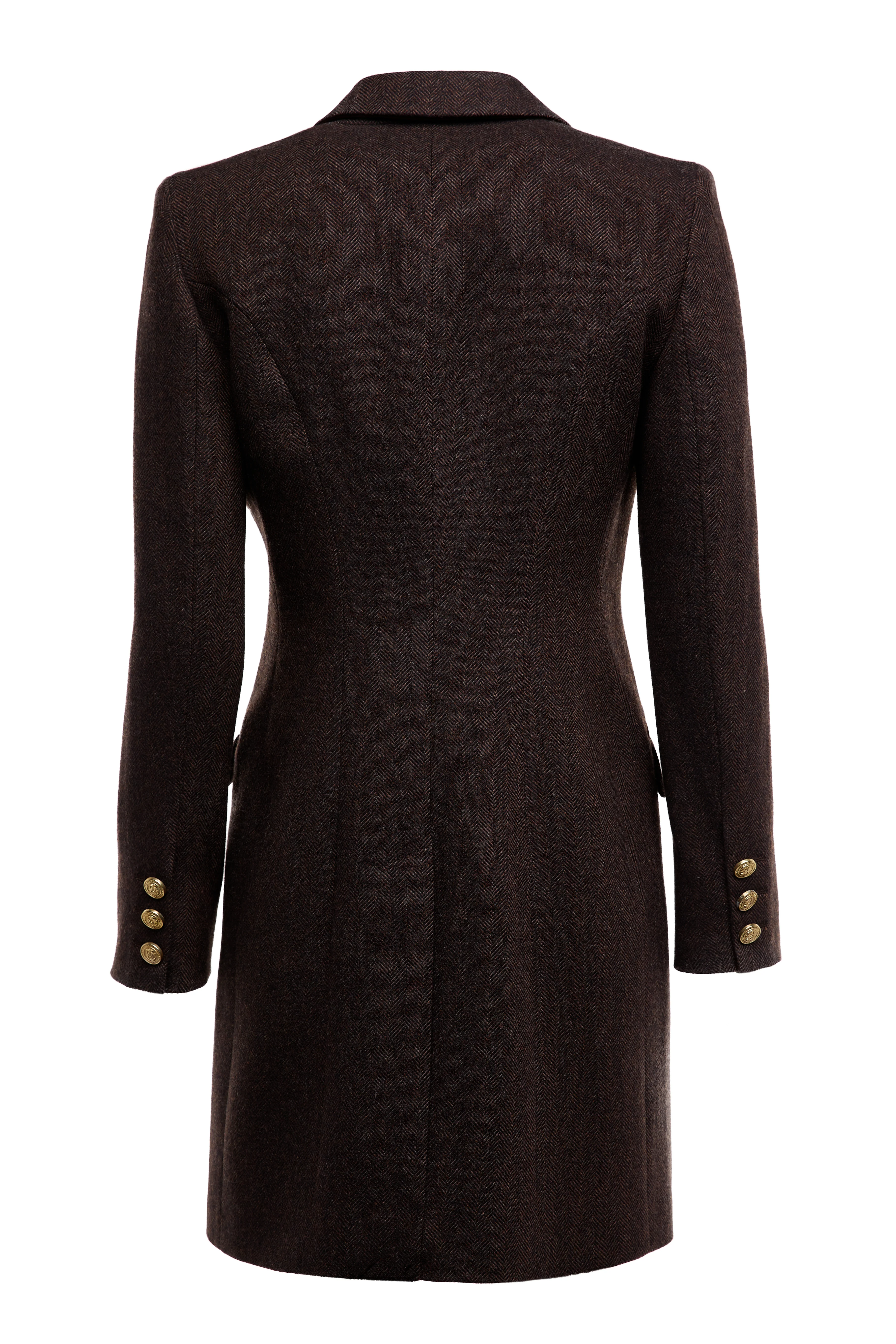 Highgrove Coat (Chocolate Herringbone) - Image 7