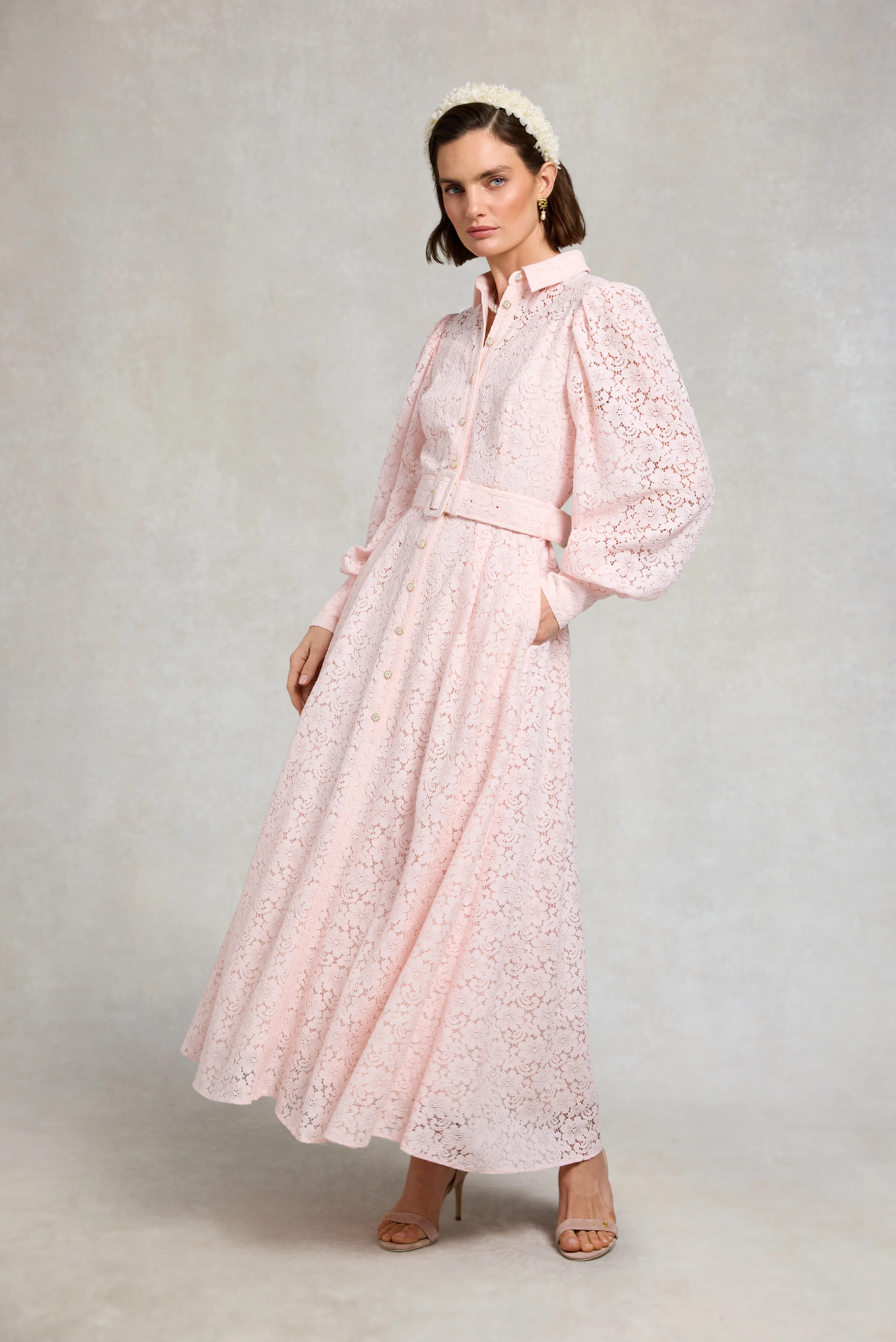 Iona Lace Dress (Blush) - Image 7