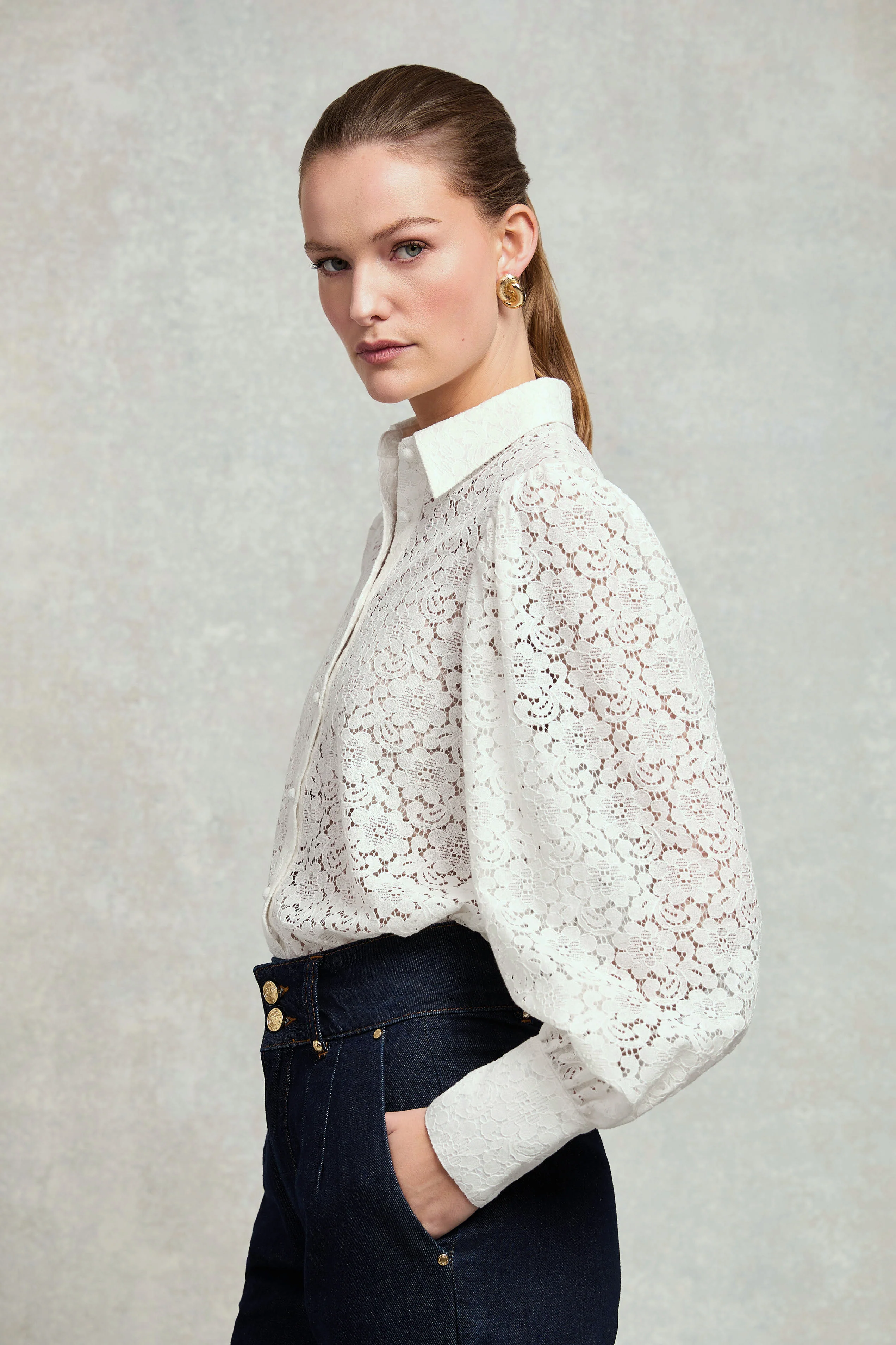 Iona Lace Shirt (Ivory)
