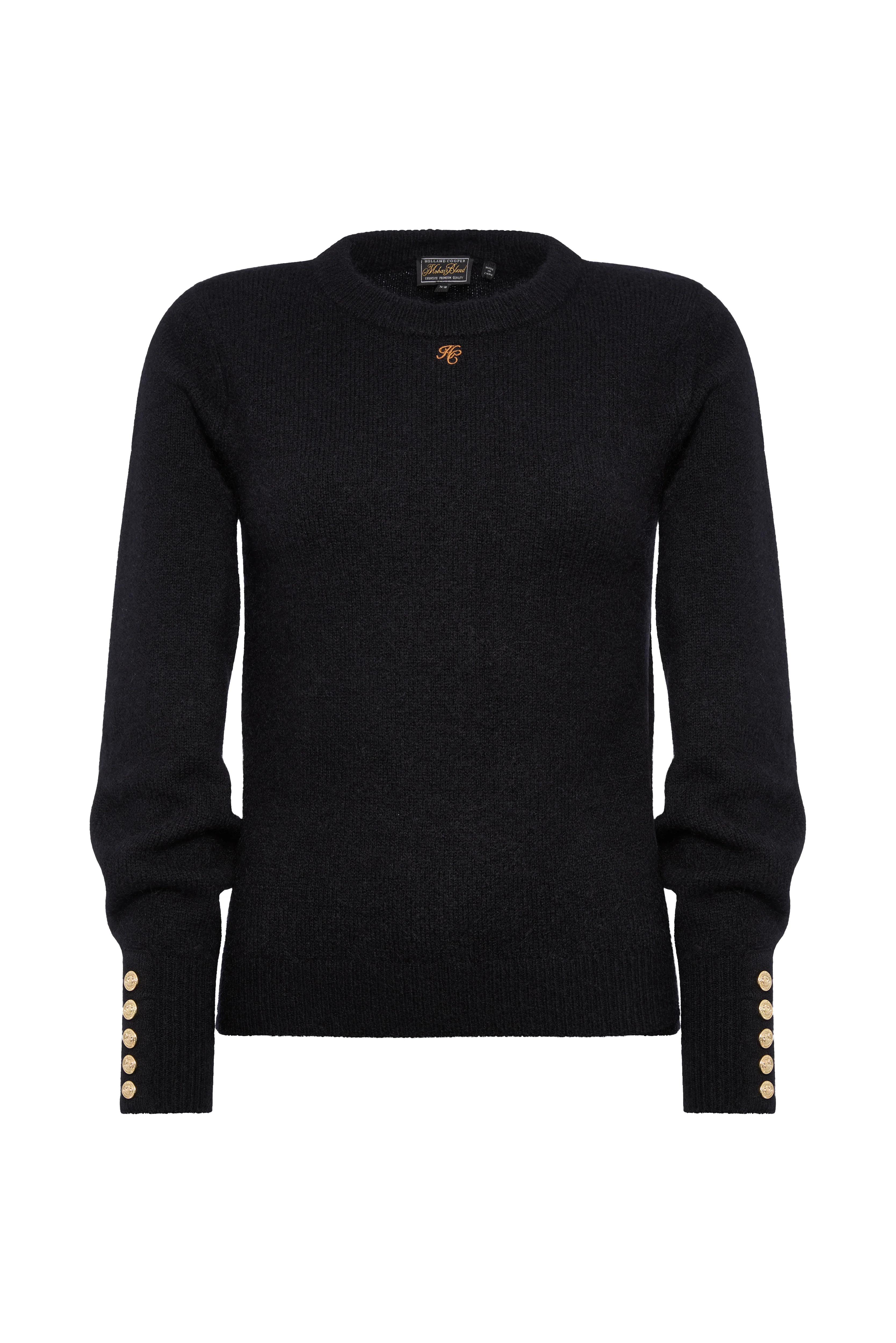 Isla Crew Neck Knit (Black) - Image 4