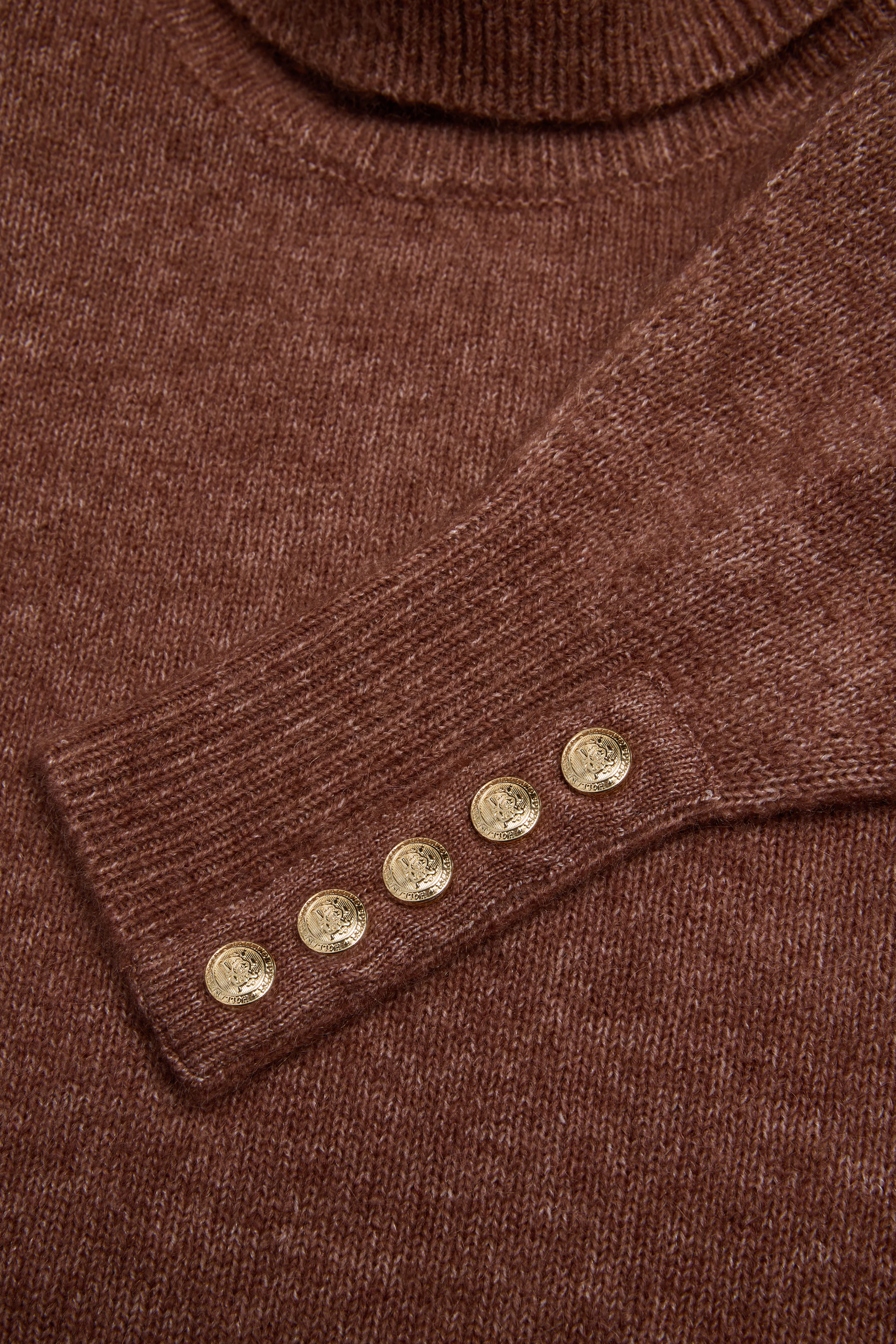 Isla Roll Neck Knit (Latte) - Image 6