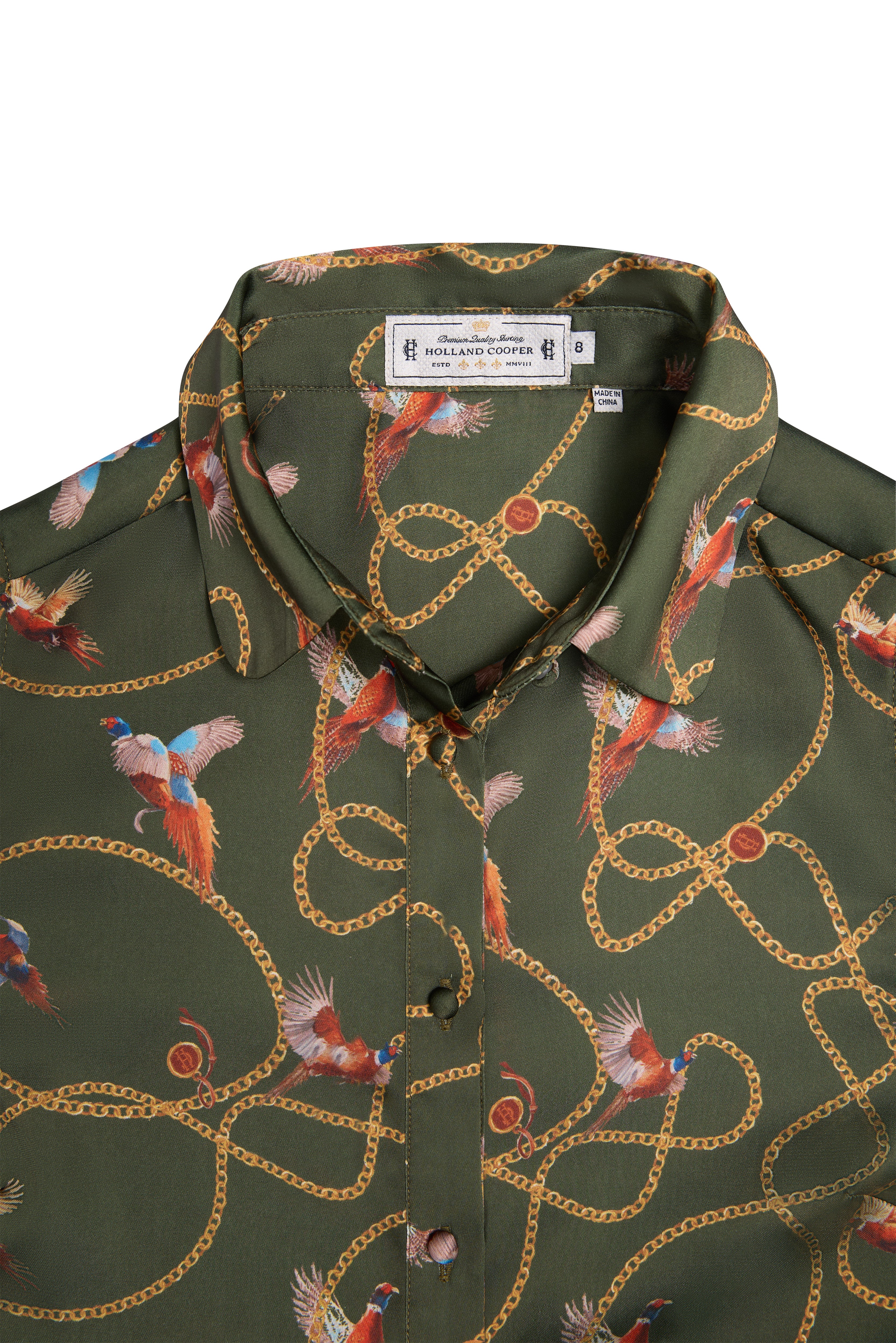 Isla Satin Shirt (Khaki Pheasant) - Image 7