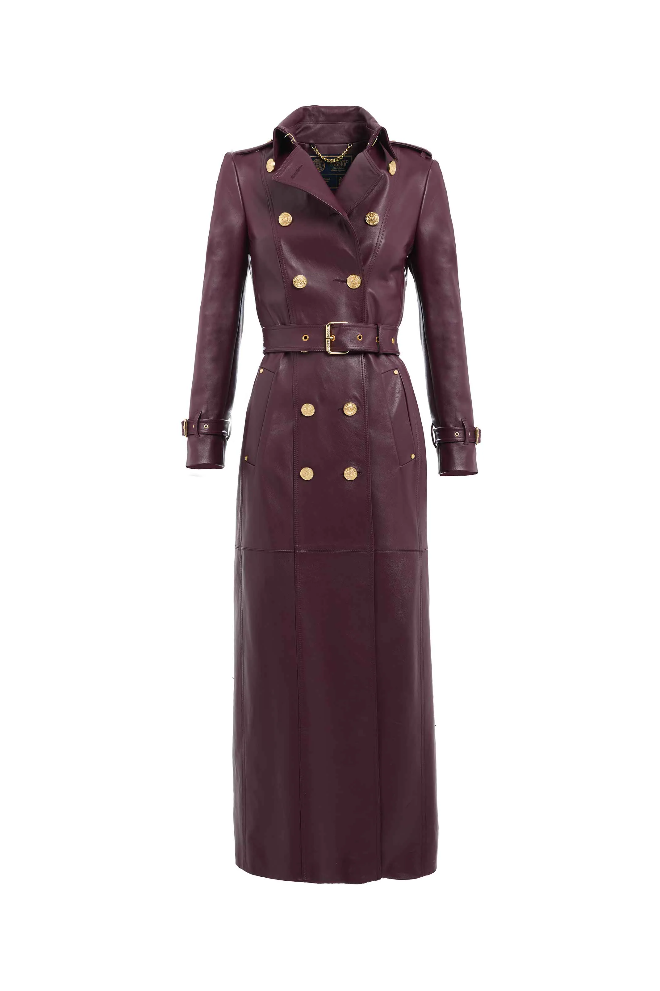 Jade's Oxblood Leather Trench Look - Image 3