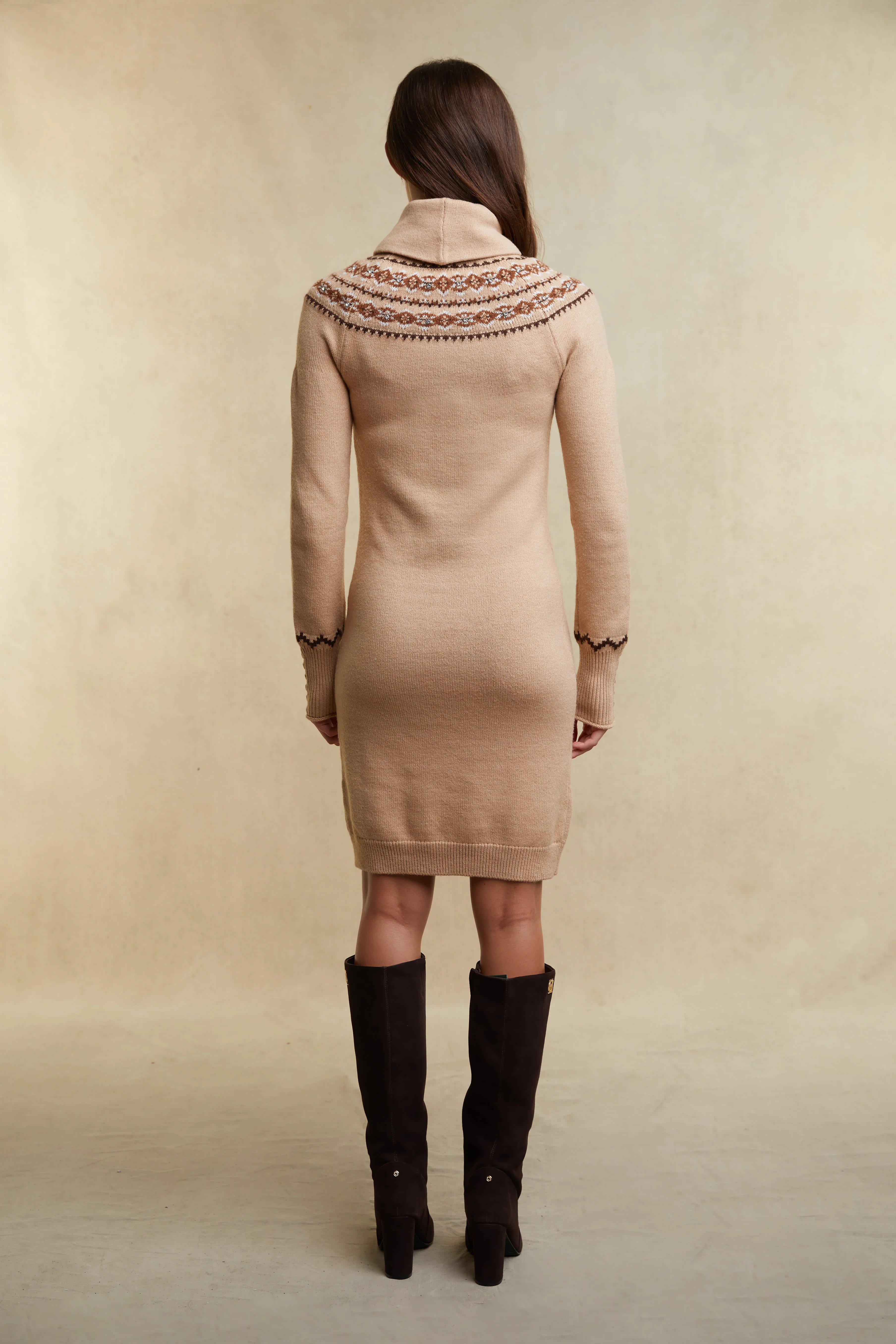 Jennifer Knit Dress (Camel) - Image 5