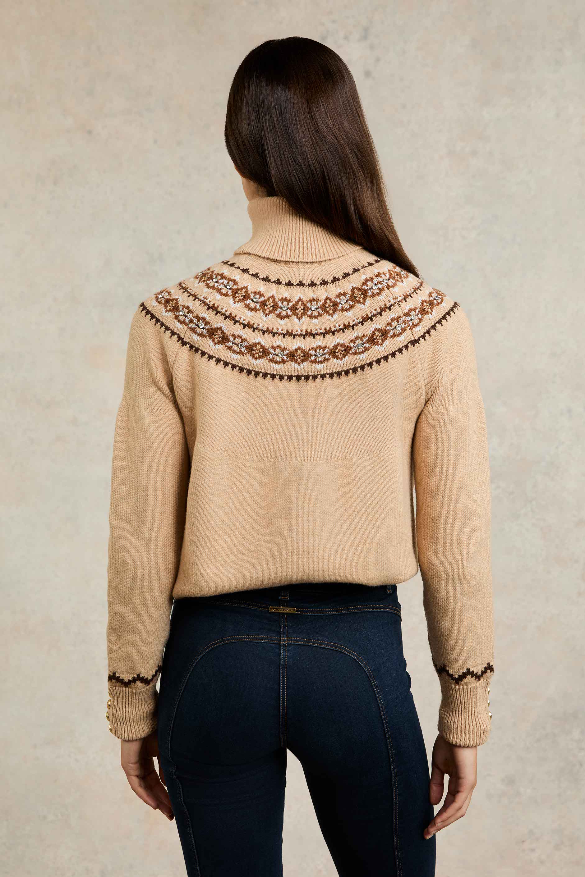 Jennifer Roll Neck Knit (Camel) - Image 2