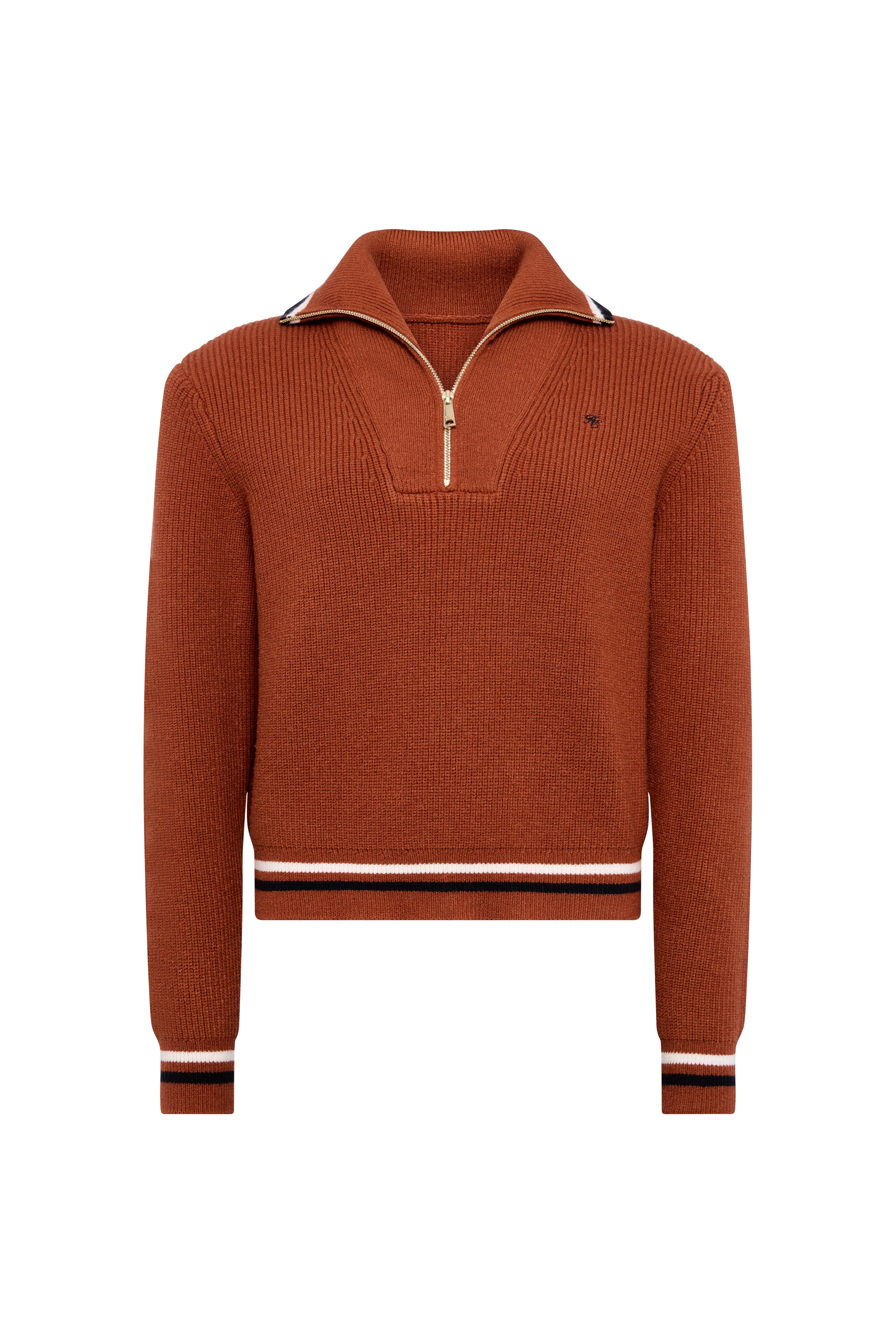Jessica Quarter Zip Knit (Caramel) - Image 4