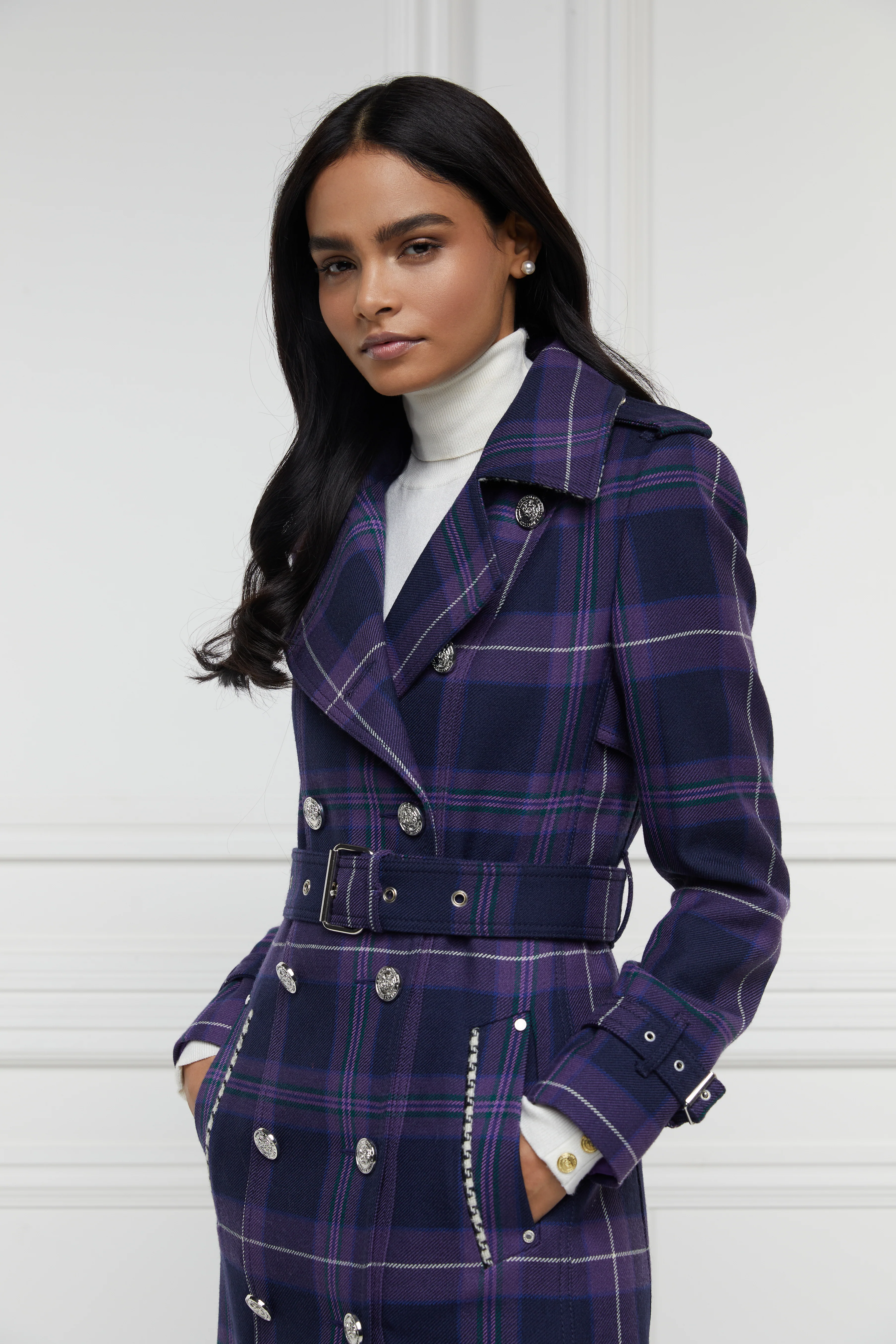 Jubilee Full Length Marlborough Trench (Jubilee Tartan) - Image 11