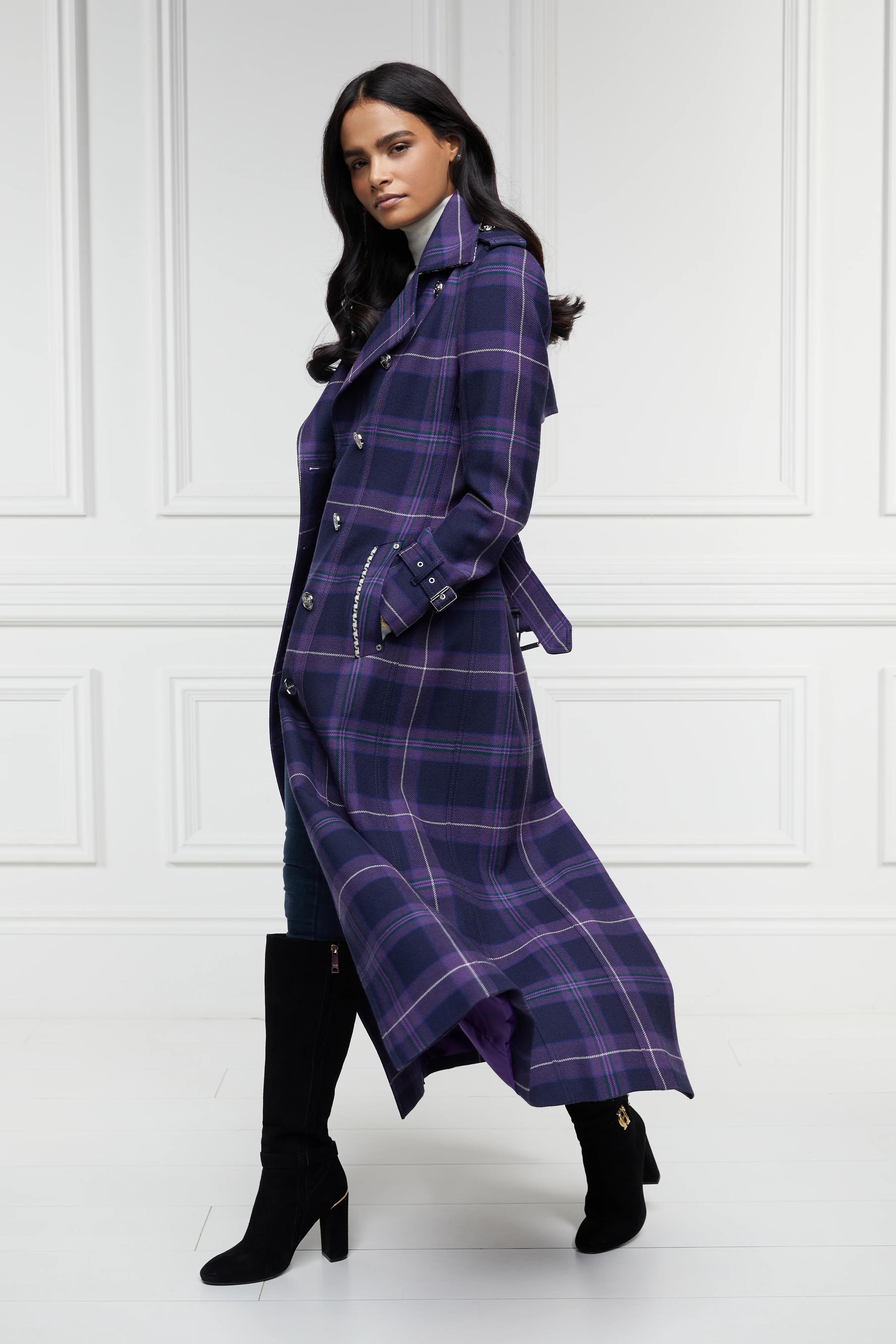 Jubilee Full Length Marlborough Trench (Jubilee Tartan) - Image 9