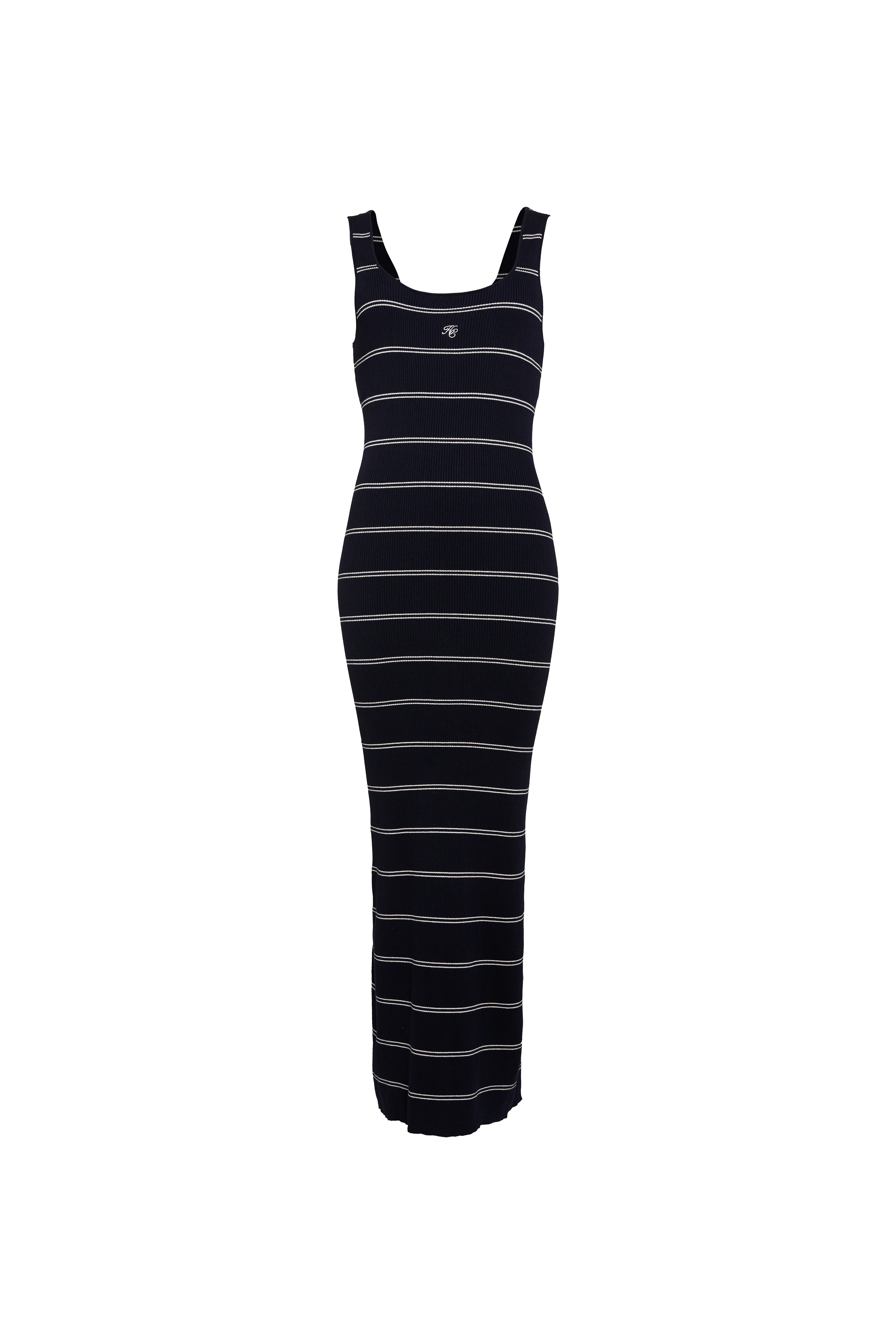 Juliet Maxi Dress (Ink Navy Stripe) - Image 4