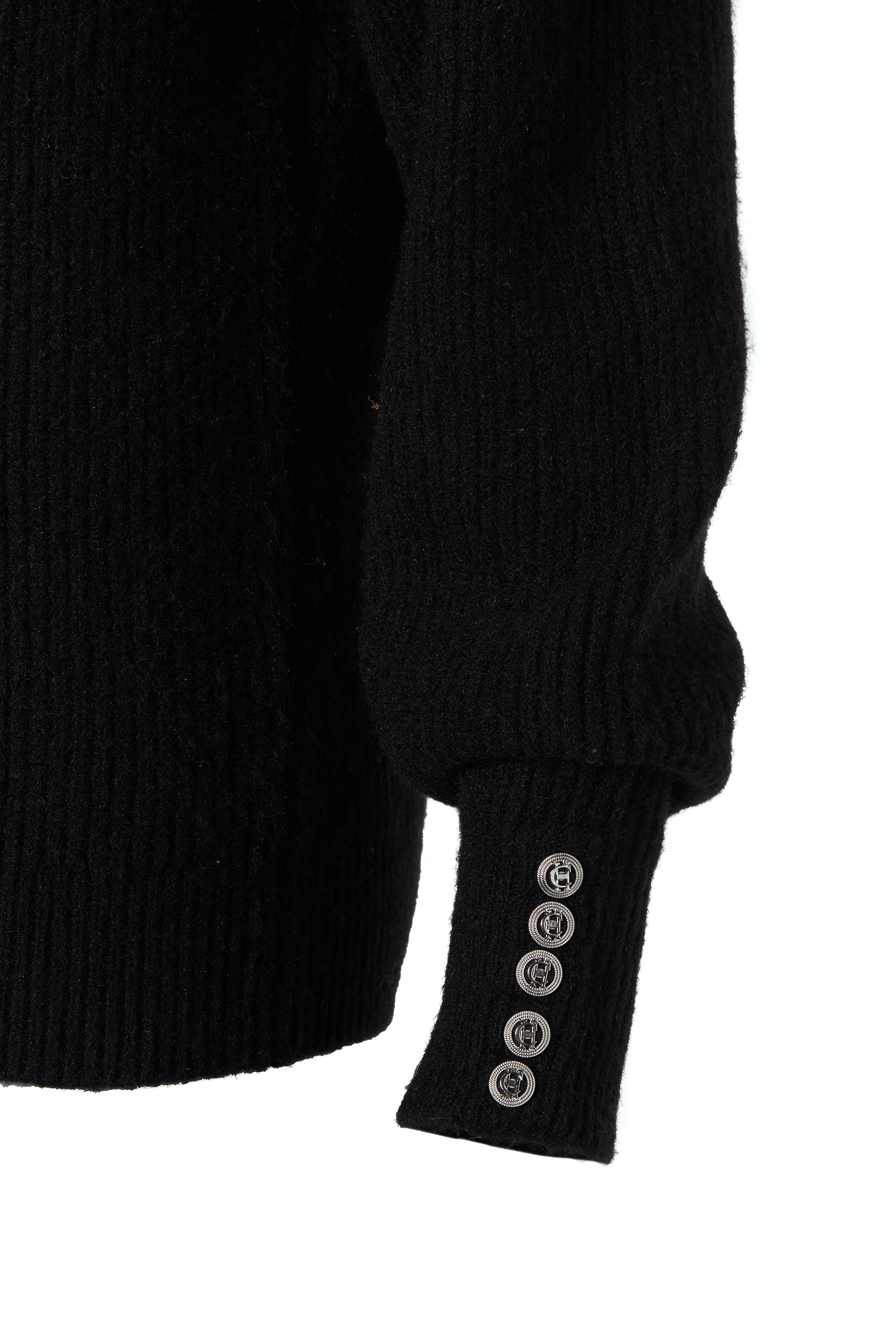 Kelsie Rib Embellished Roll Neck (Black) - Image 7