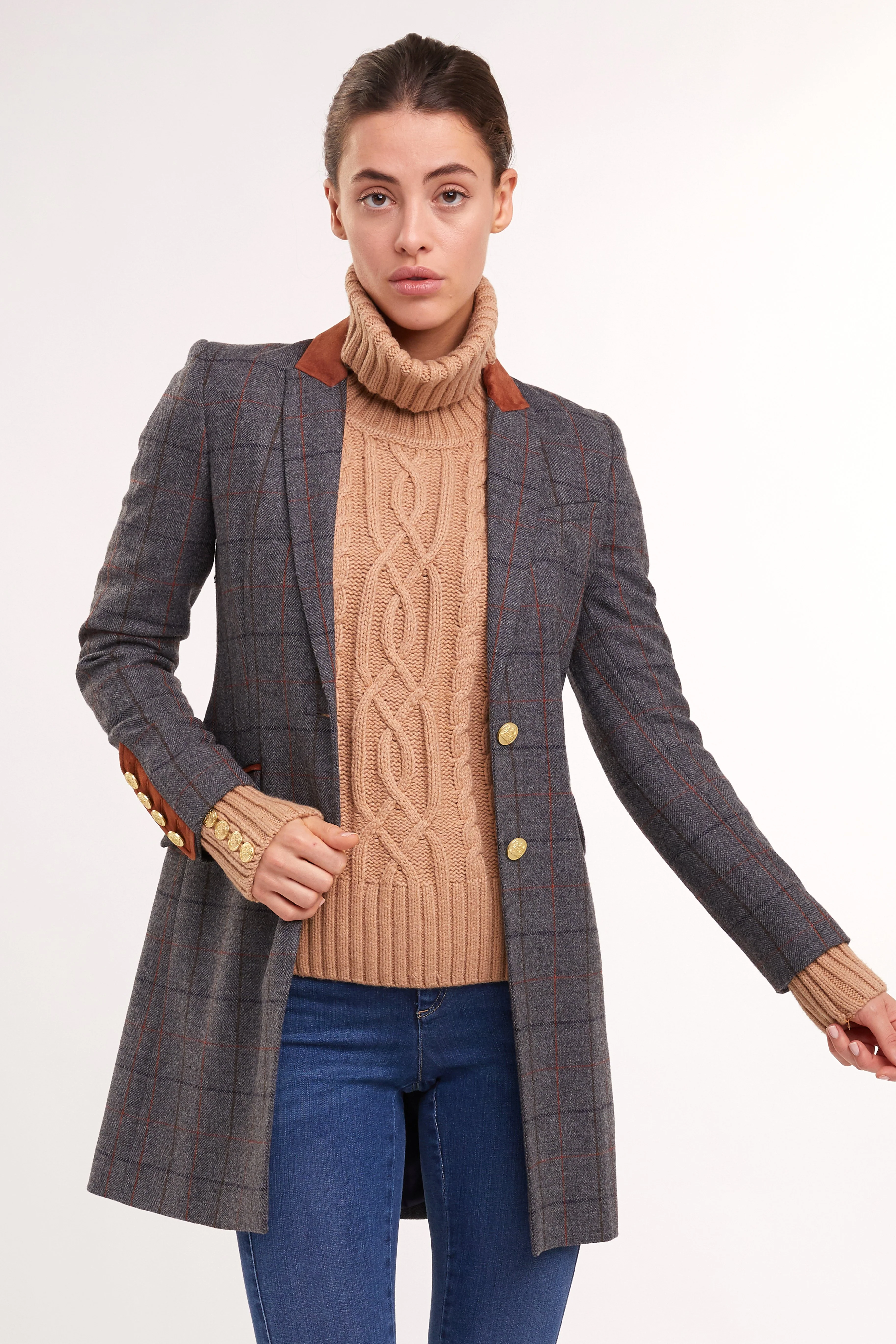 Kempton Coat (Mid Blue Check) - Image 7