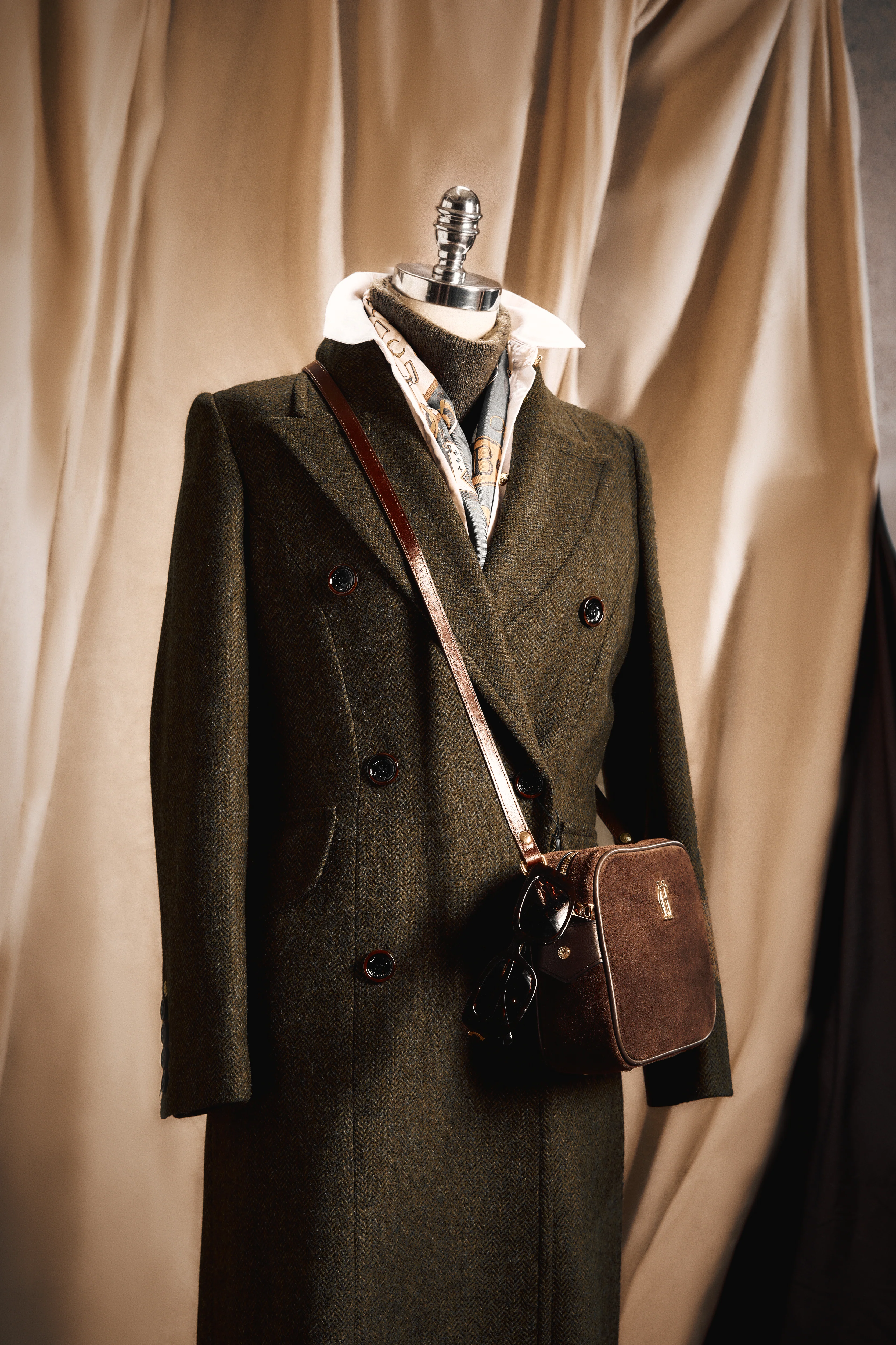 Kensington Coat (Dark Green Herringbone) - Image 9