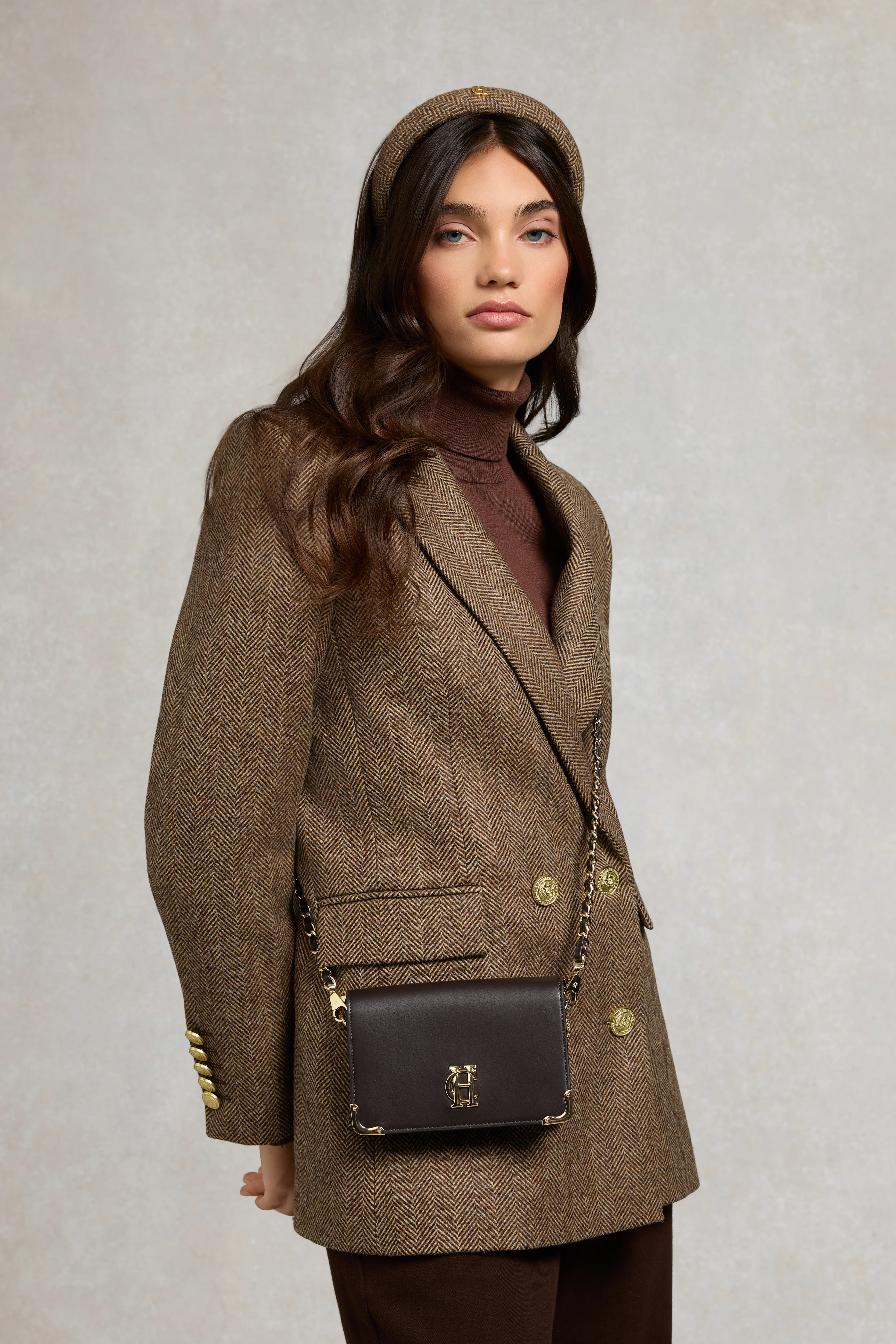 Kensington Crossbody Bag (Chocolate Leather) - Image 3
