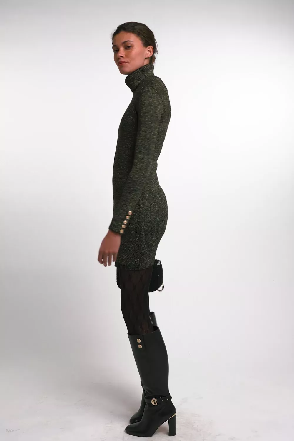 Kensington Mini Dress (Black Gold) - Image 5