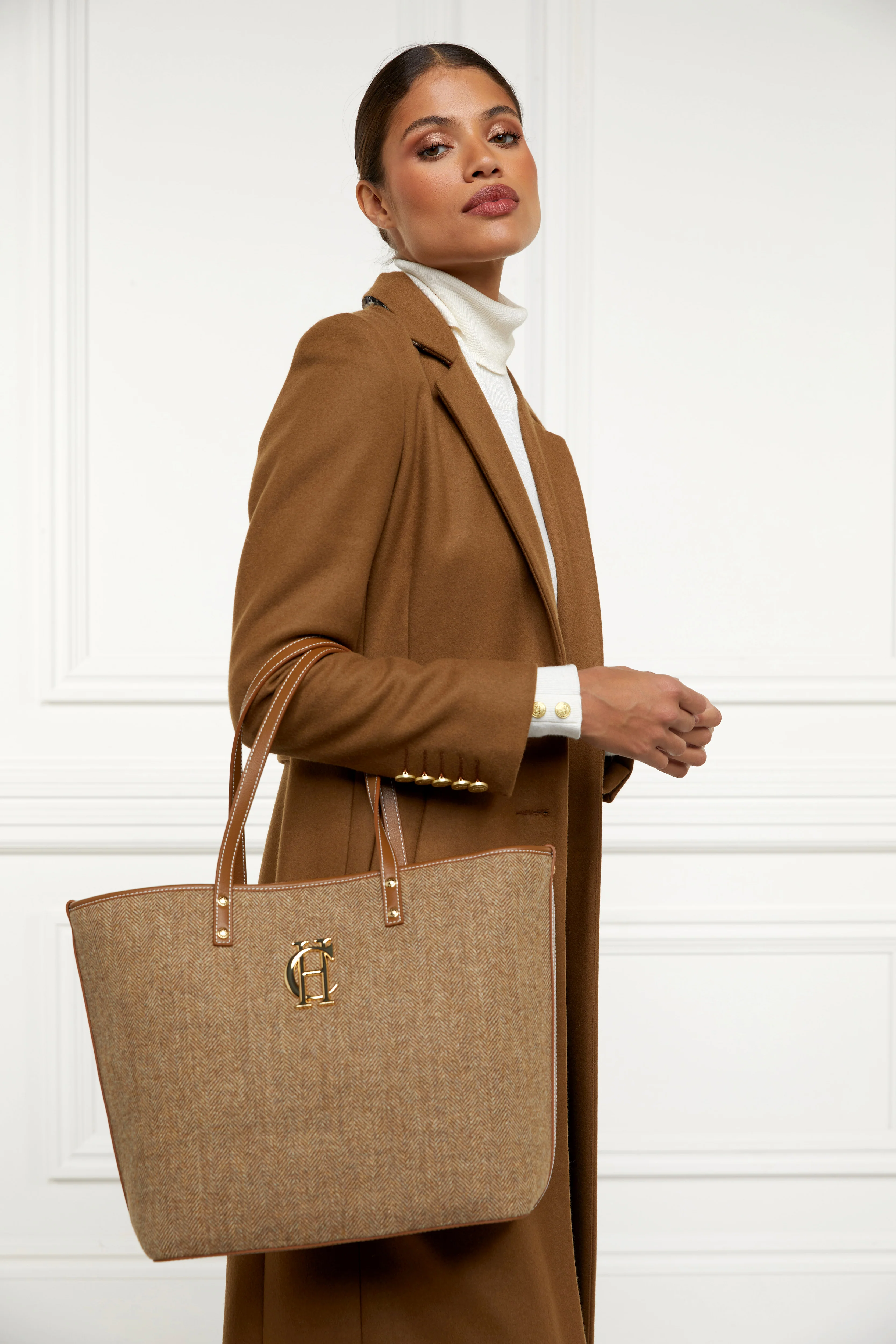 Kensington Tote Bag (Tan Herringbone) - Image 7
