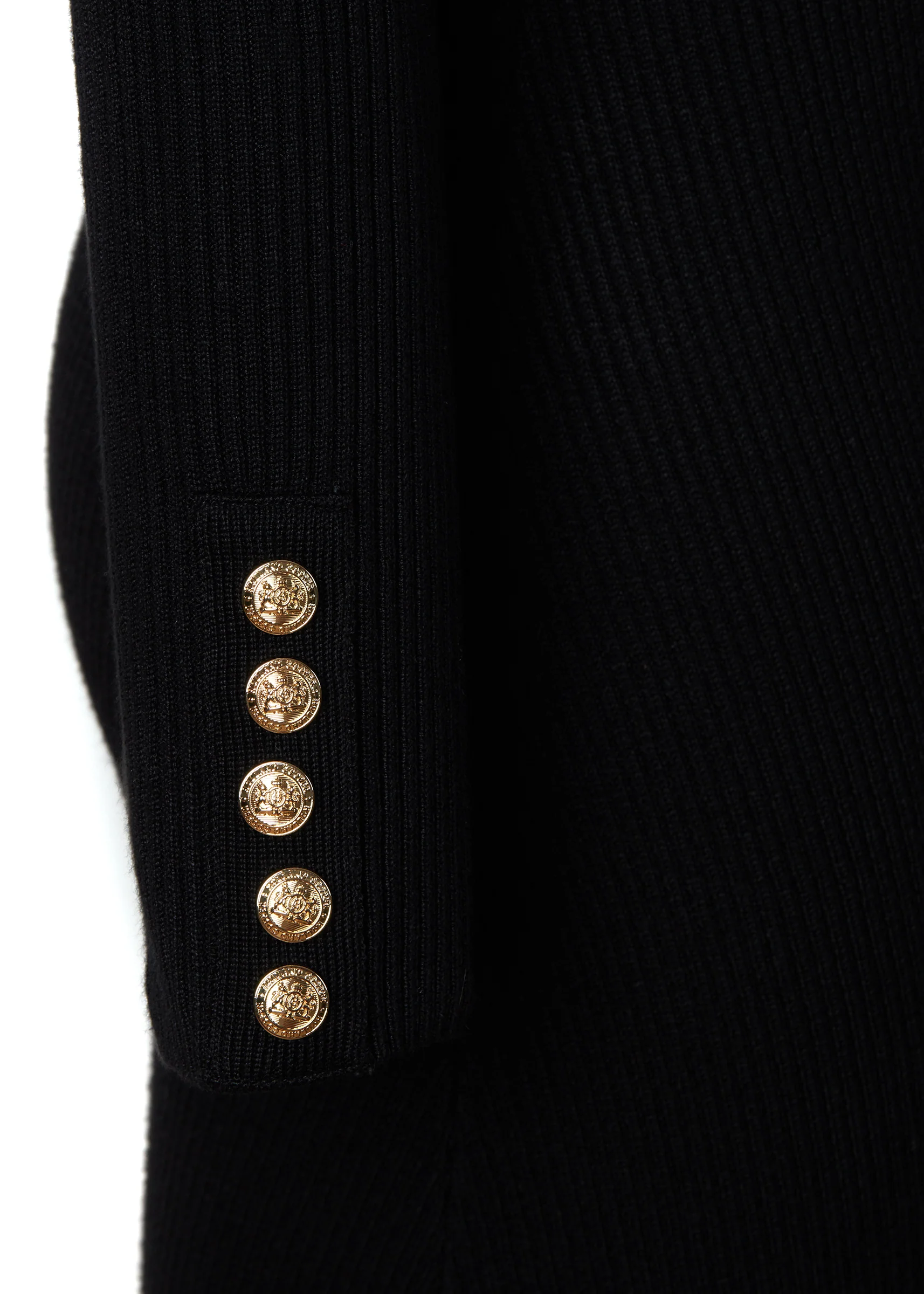 Kensington V-Neck Midi Dress (Black) - Image 8