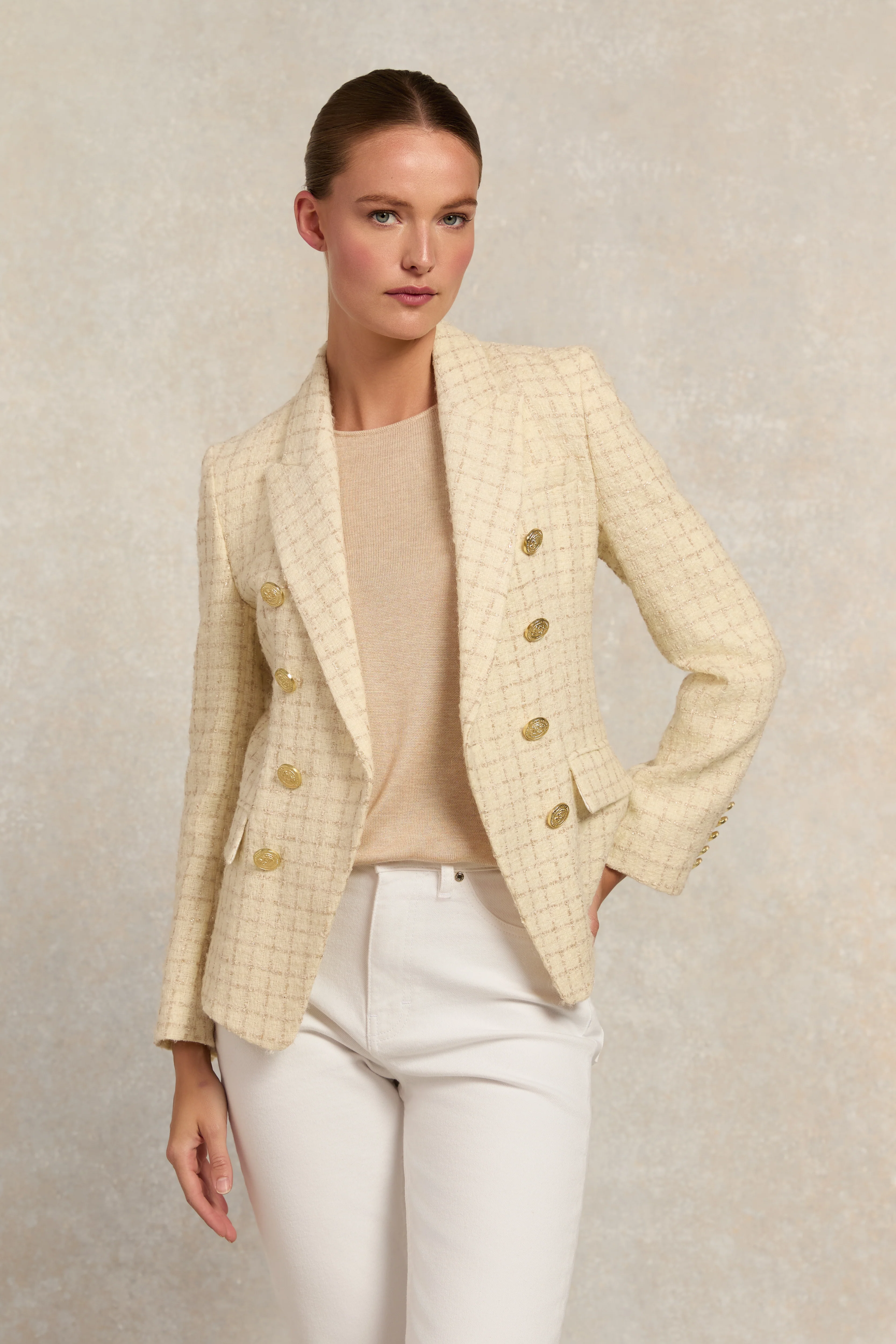 Knightsbridge Blazer (Ivory Sparkle Tweed) - Image 2