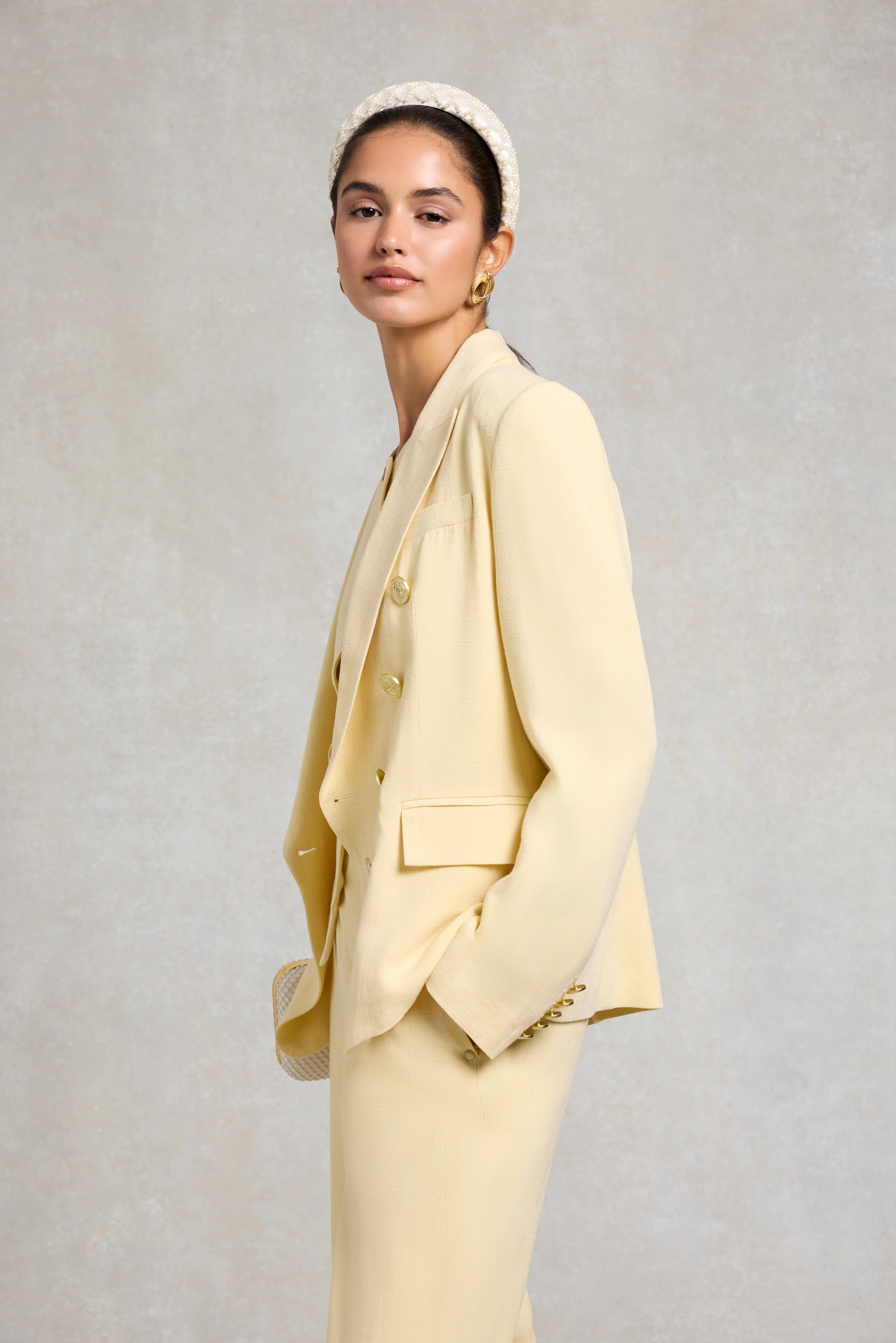 Knightsbridge Blazer (Lemon Linen) - Image 3