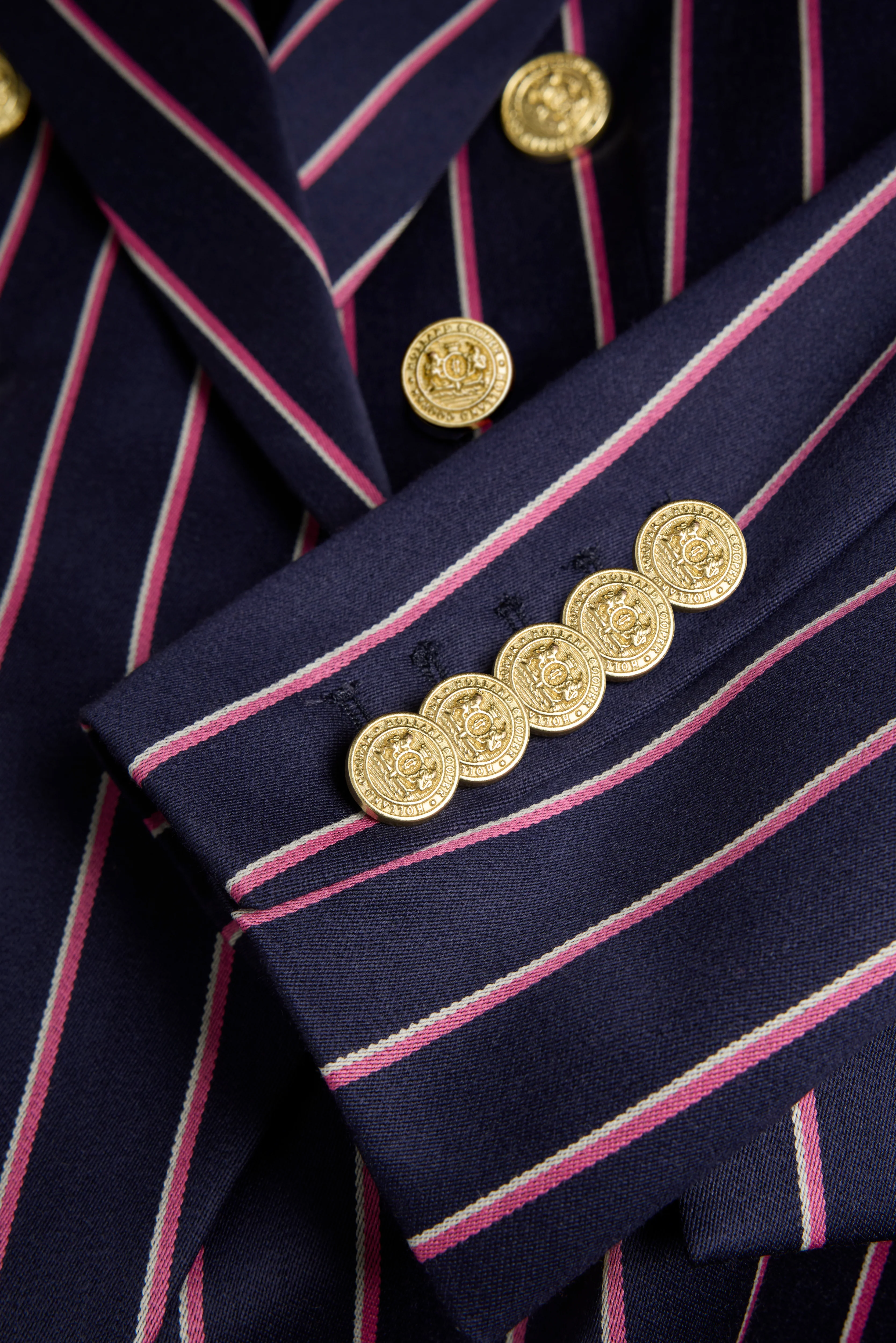 Knightsbridge Blazer (Navy Pink Wide Stripe) - Image 11