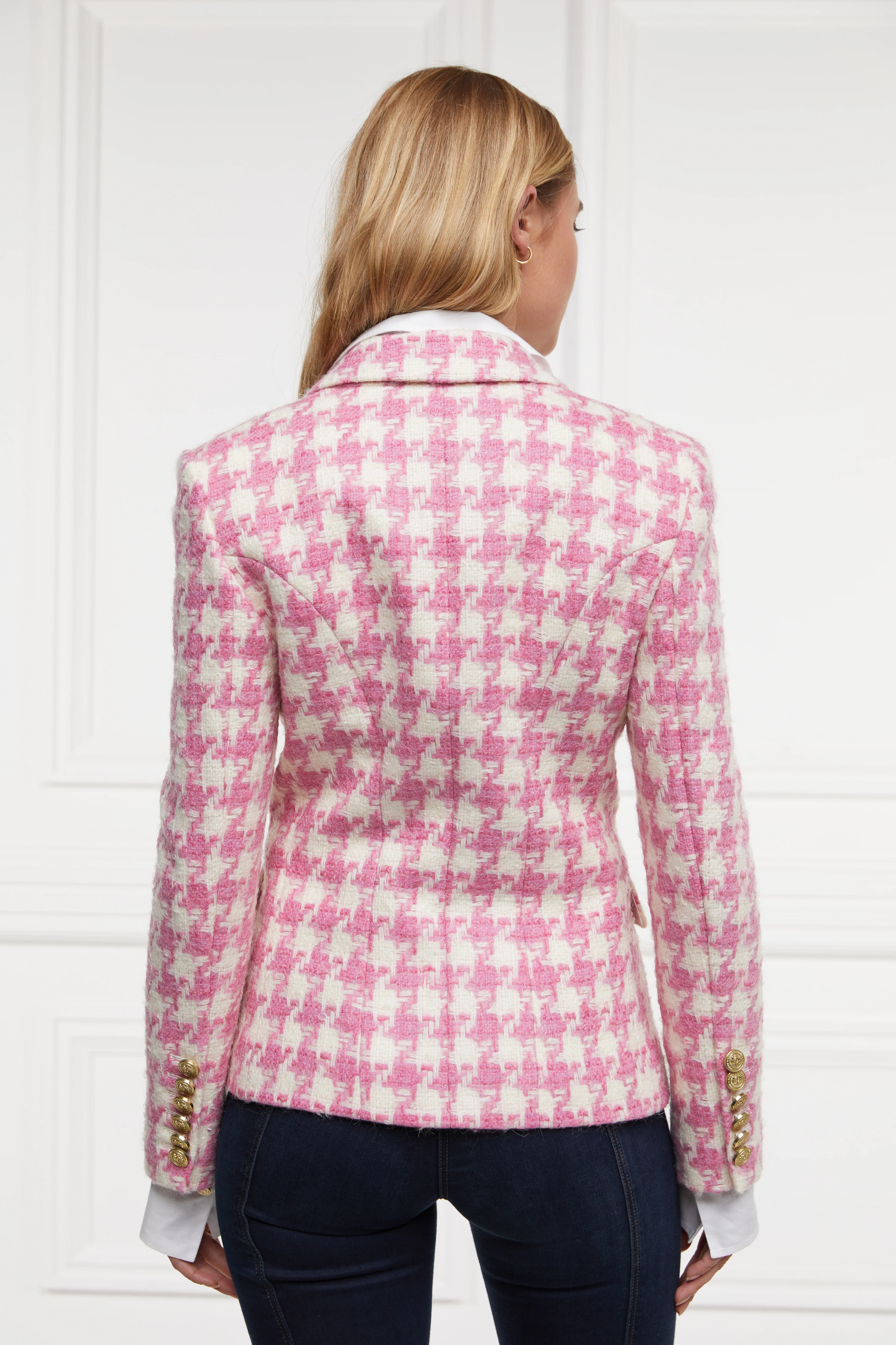 Knightsbridge Blazer (Pink Large Scale Houndstooth) - Image 2