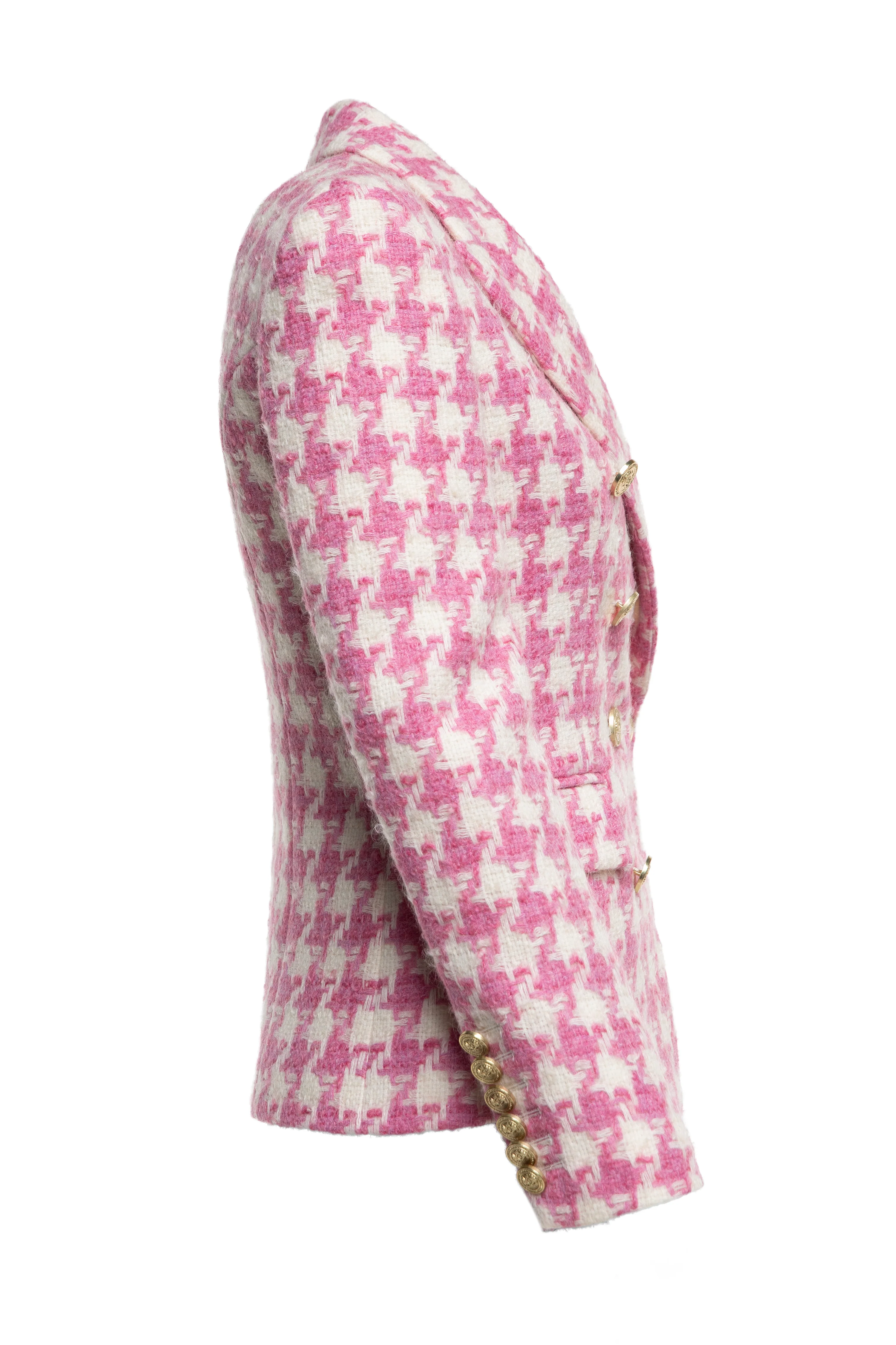 Knightsbridge Blazer (Pink Large Scale Houndstooth) - Image 8
