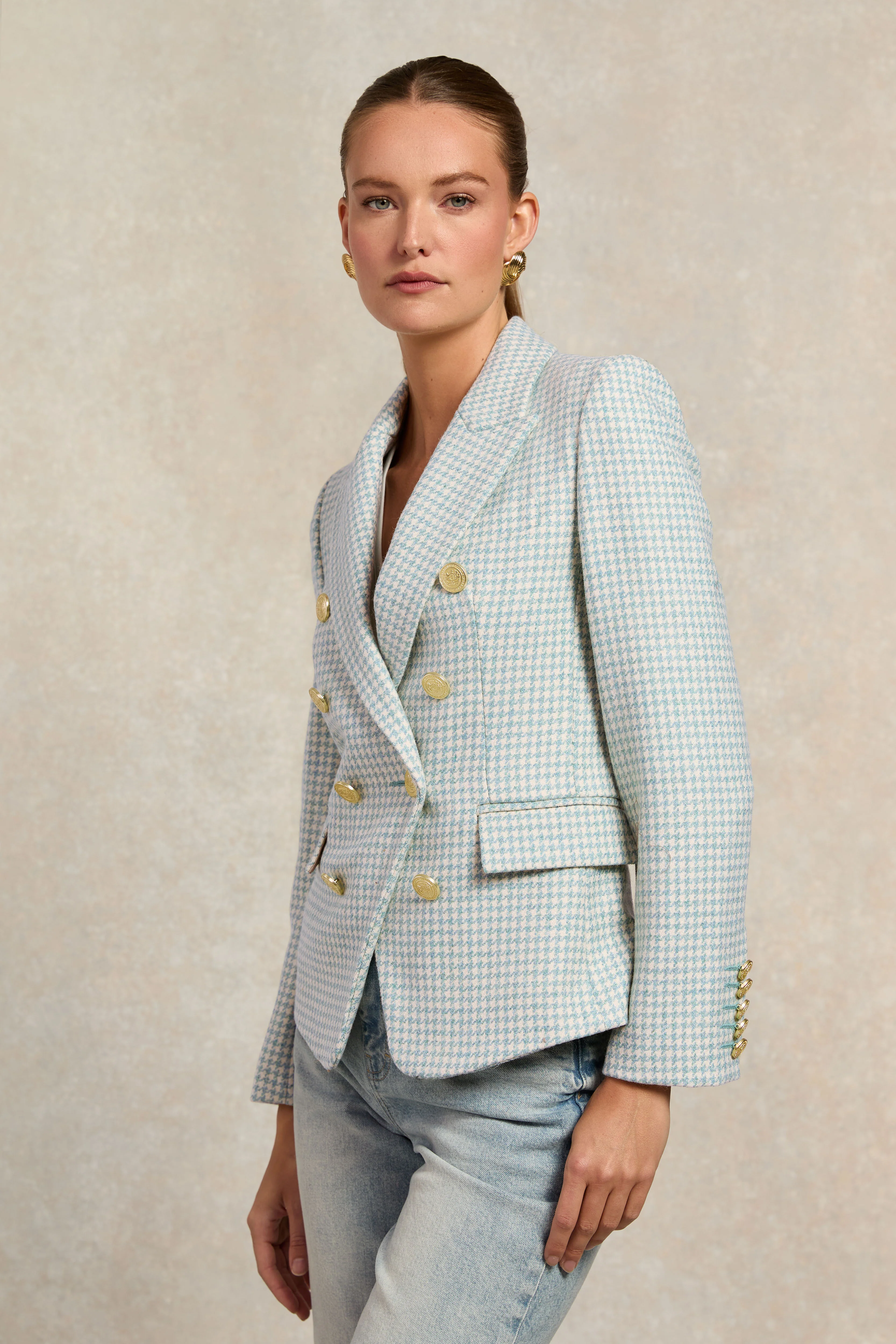 Knightsbridge Blazer (Teal Houndstooth) - Image 6
