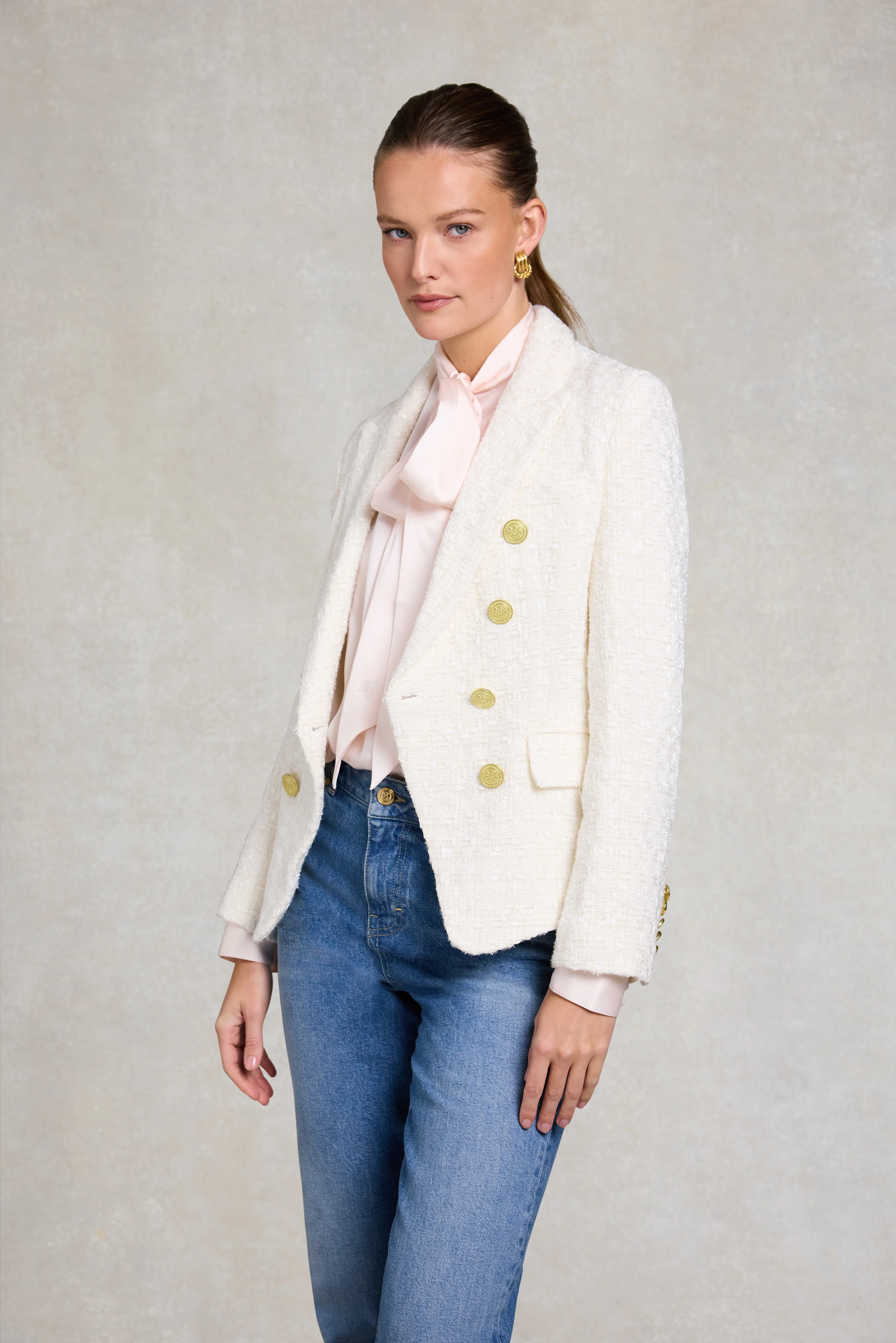 Knightsbridge Blazer (White Sparkle Boucle) - Image 2
