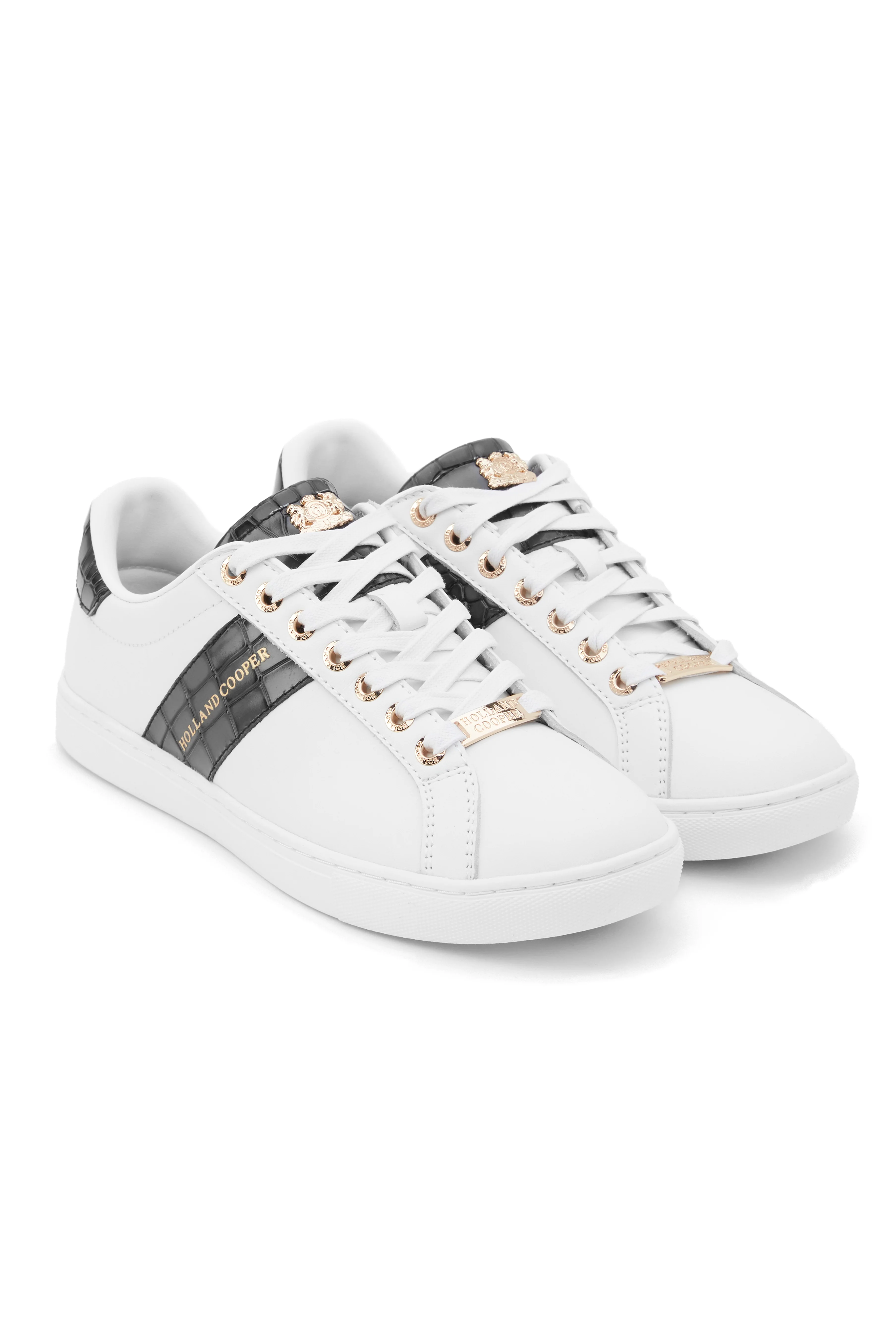 Knightsbridge Court Trainer (Black Croc) - Image 5
