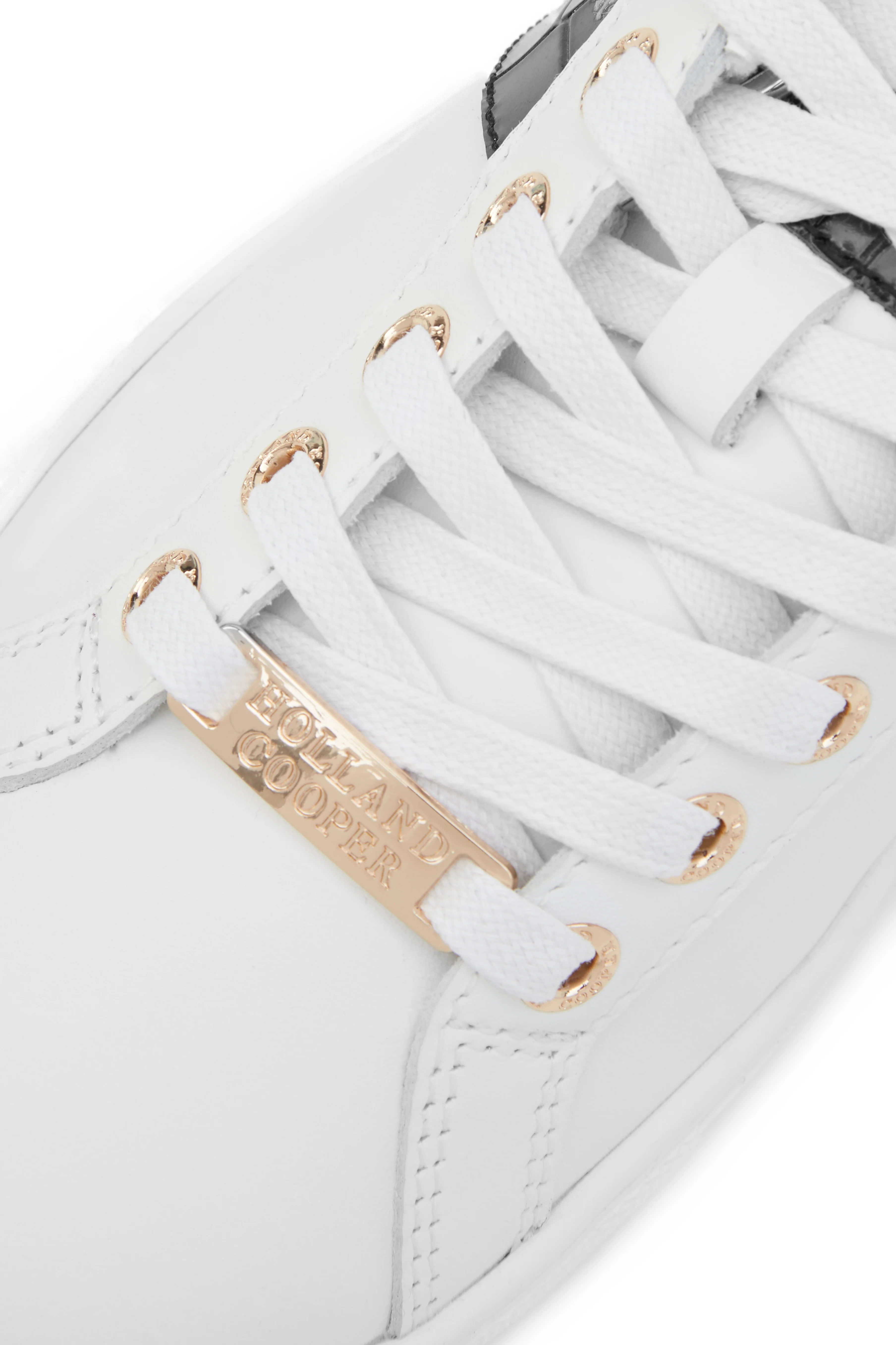 Knightsbridge Court Trainer (Black Croc) - Image 6