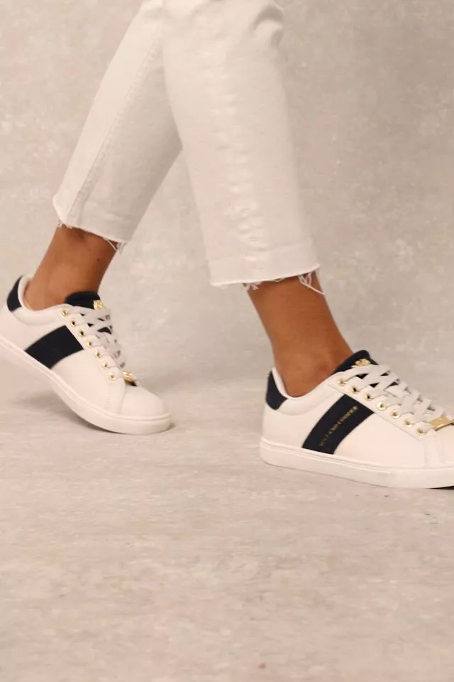 Knightsbridge Court Trainer (White Navy) - Image 5
