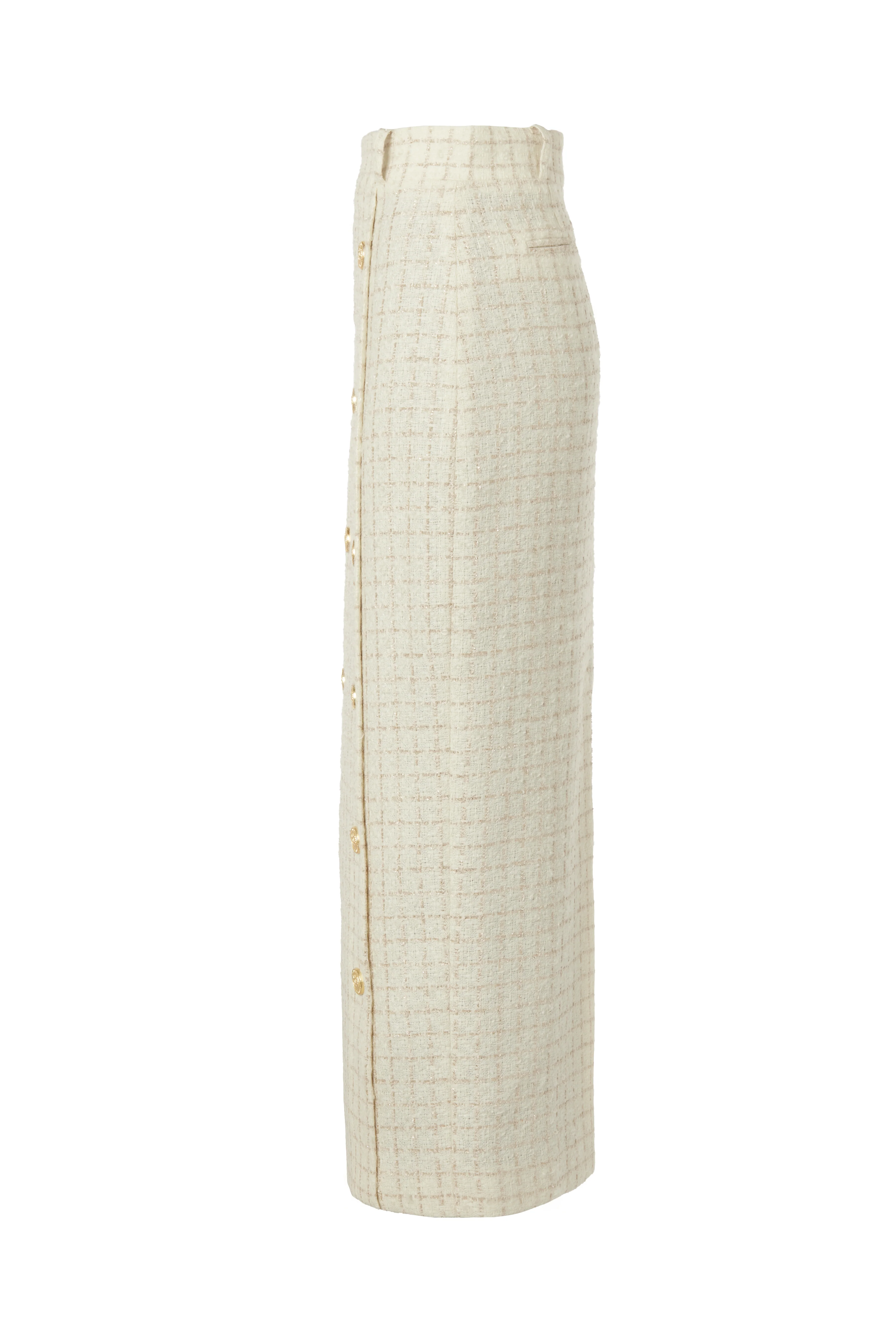 Knightsbridge Maxi Skirt (Ivory Sparkle Tweed) - Image 9