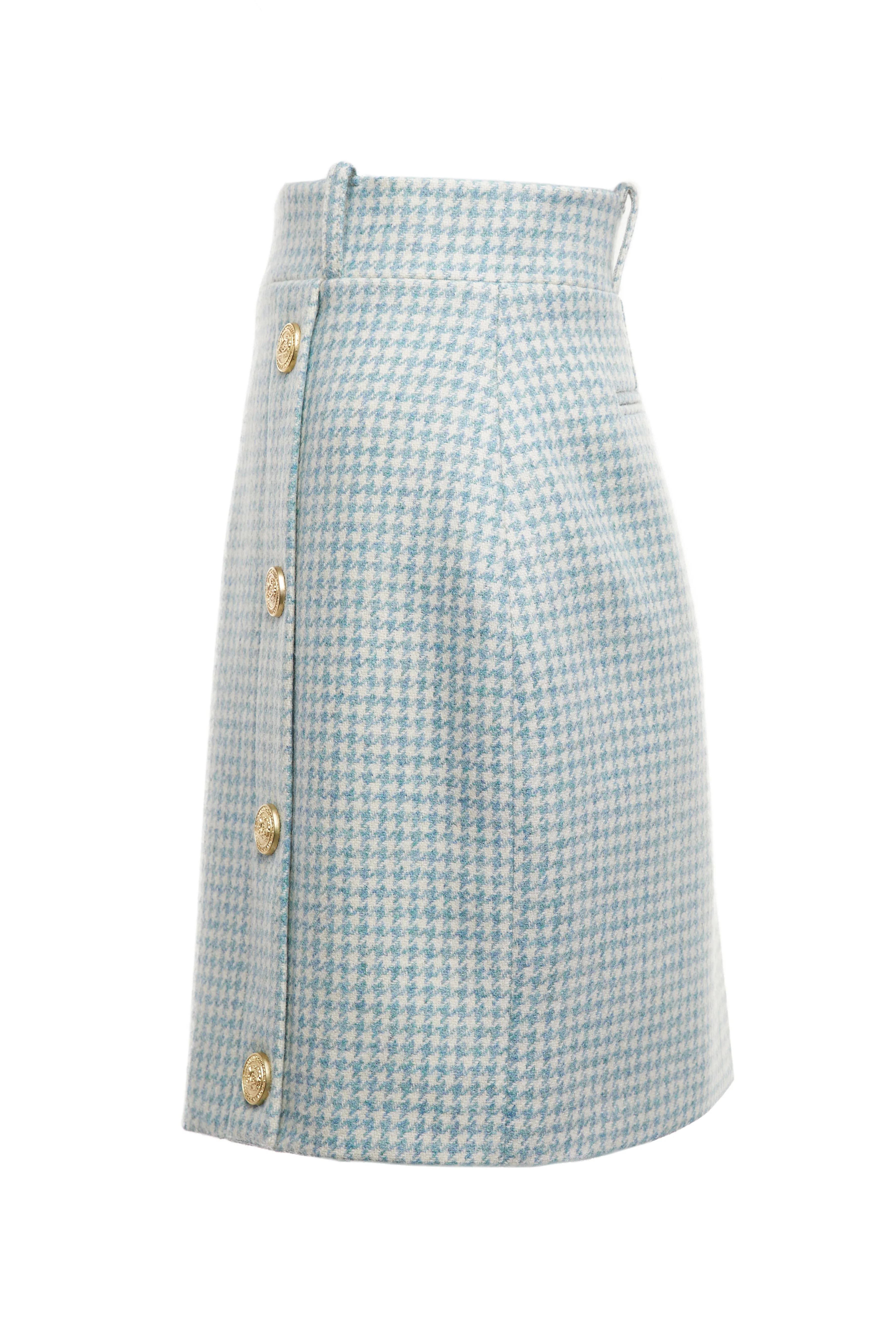 Knightsbridge Skirt (Teal Houndstooth) - Image 8