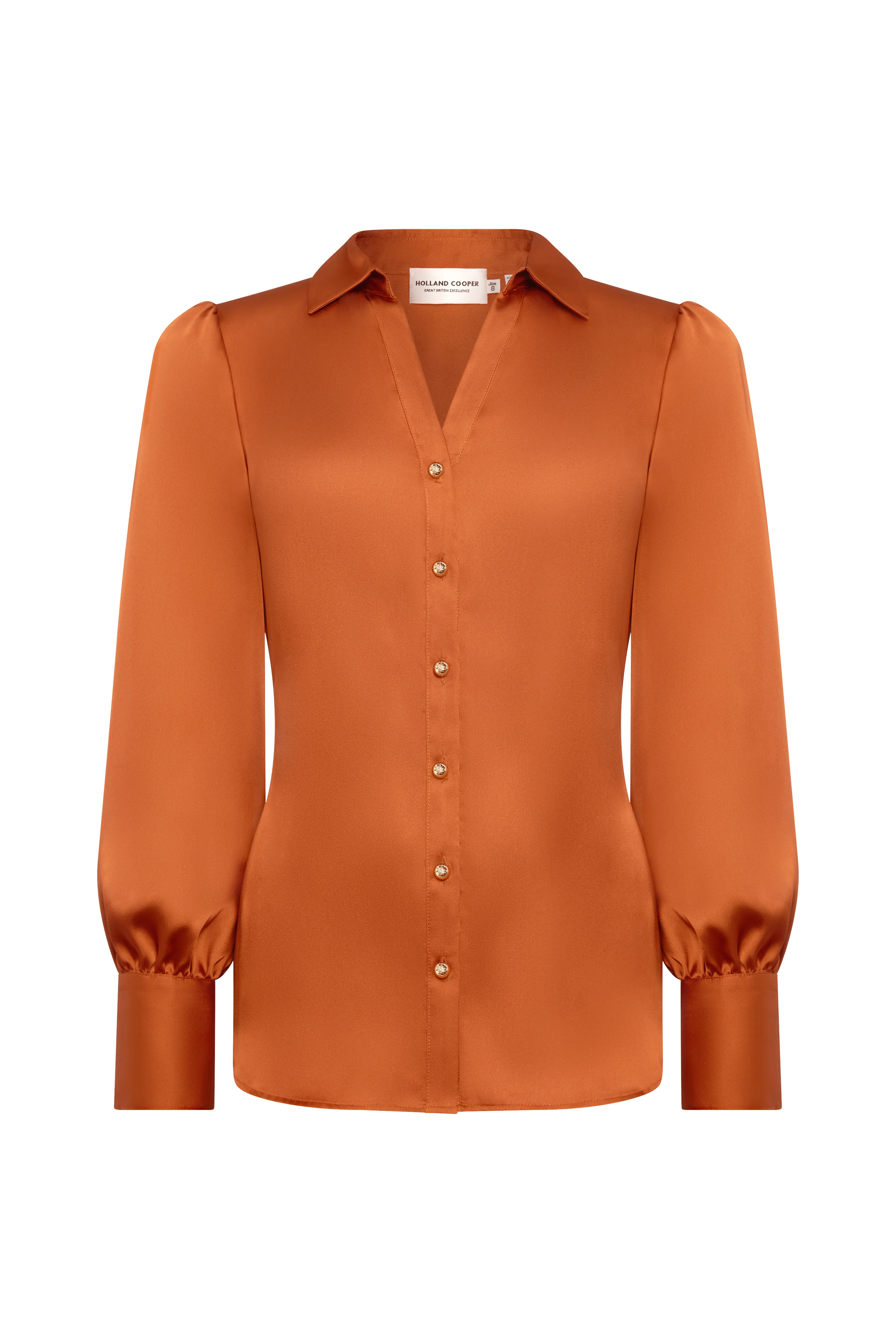 Annie V-Neck Shirt (Copper) - Image 6