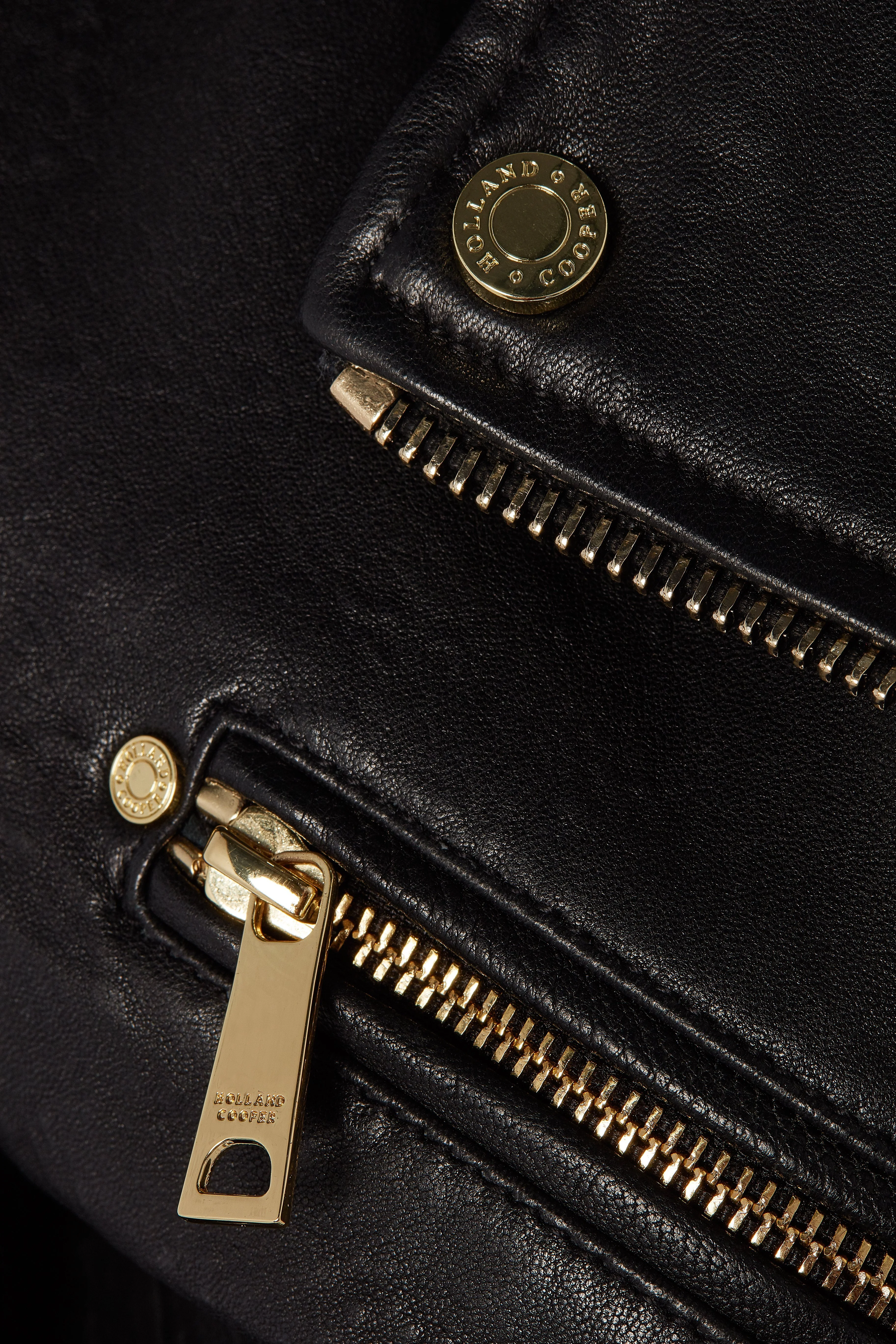 Leather Biker Jacket (Black) - Image 17
