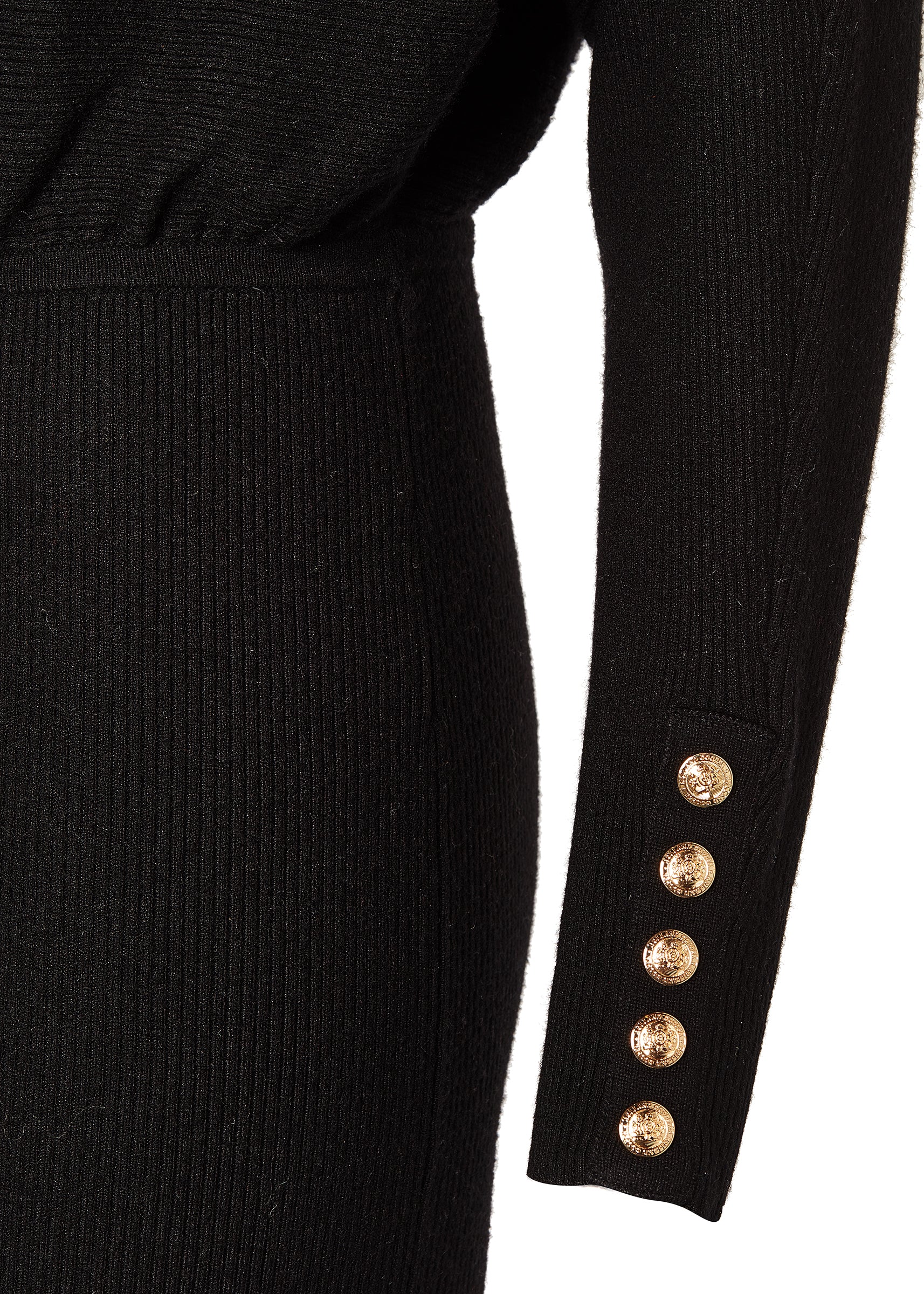 Leyla Knitted Dress (Black) - Image 7