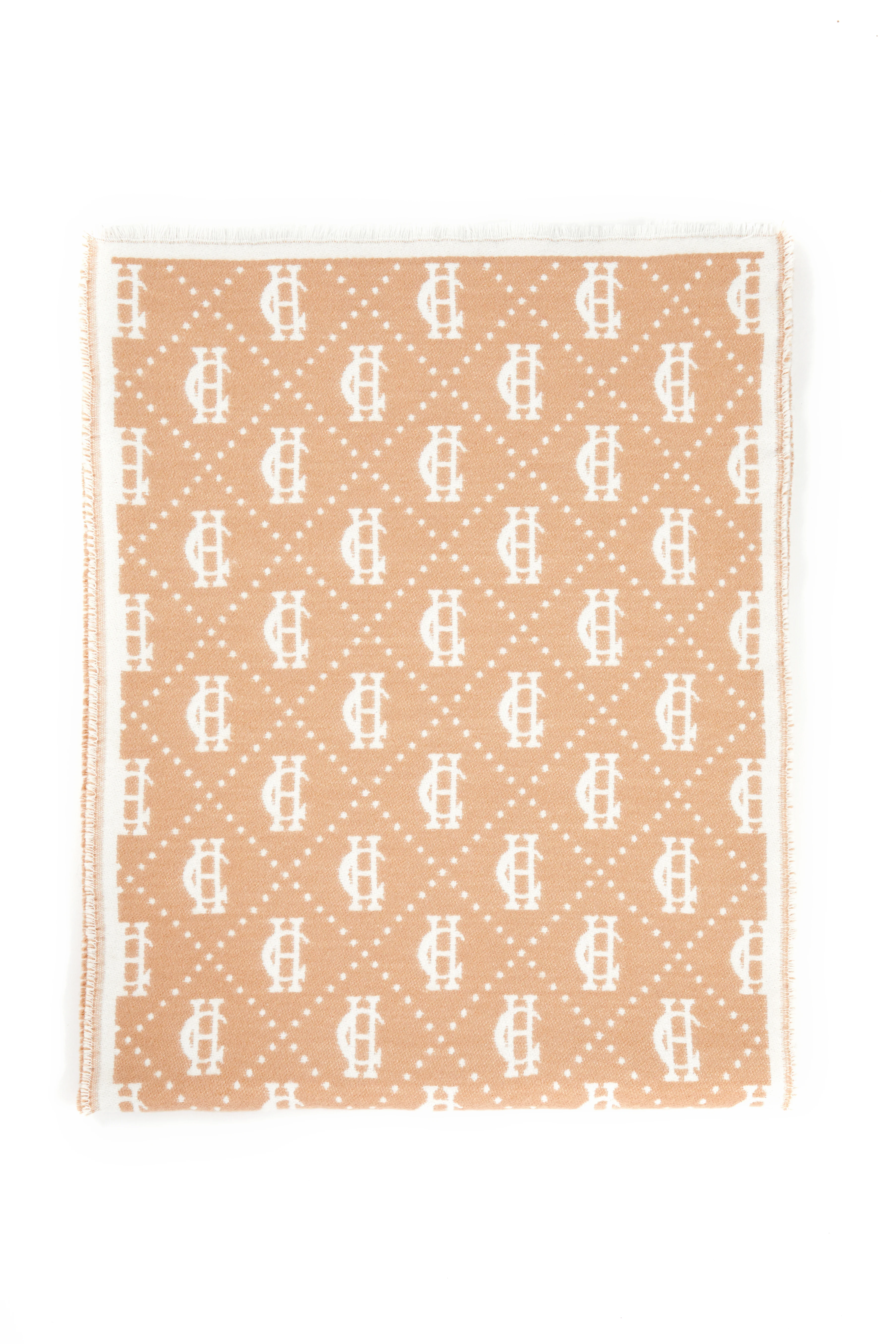 Lightweight Monogram Scarf (Camel Cream) - Image 6