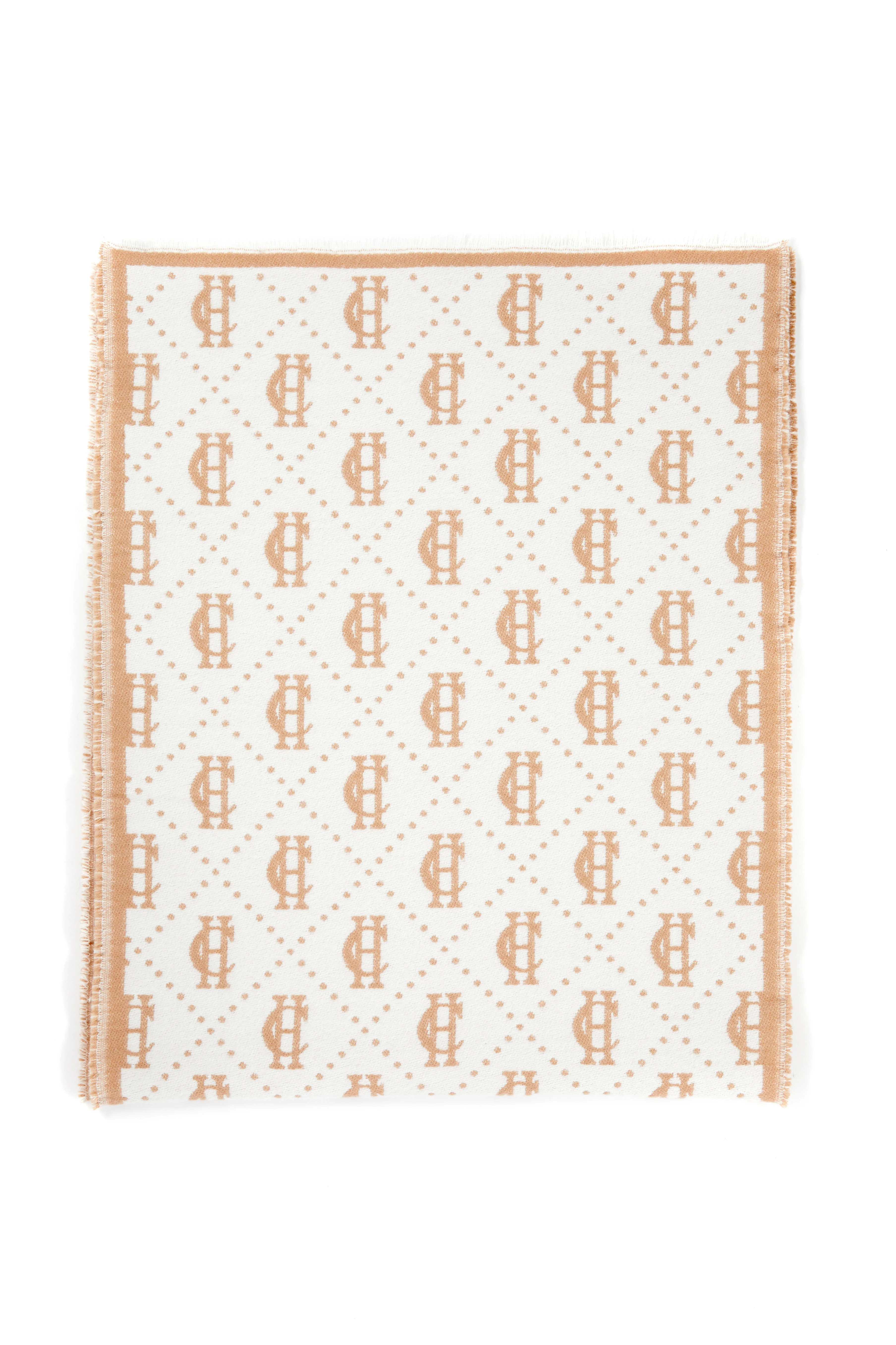 Lightweight Monogram Scarf (Camel Cream) - Image 8