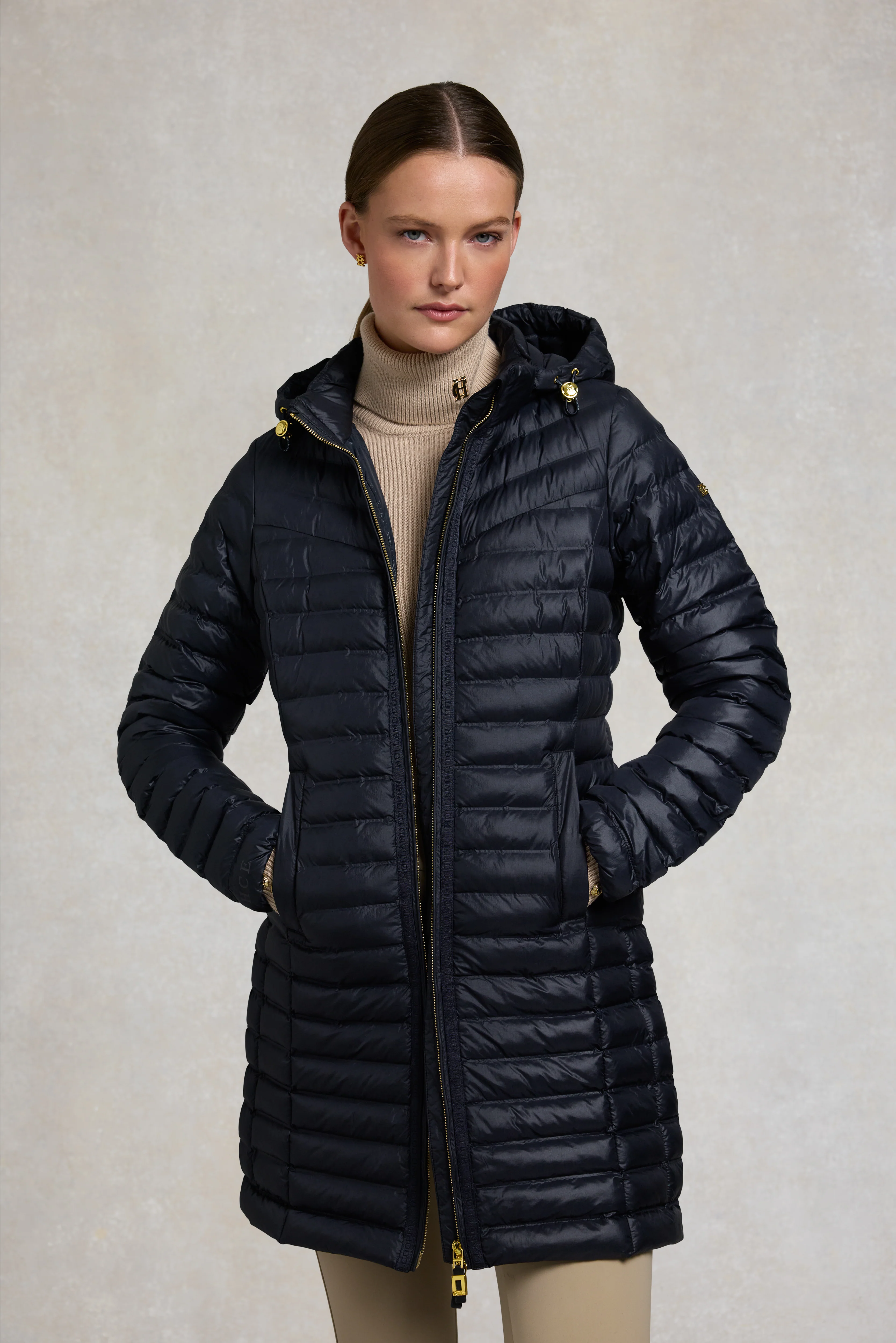 Lightweight Puffer Coat (Ink Navy)