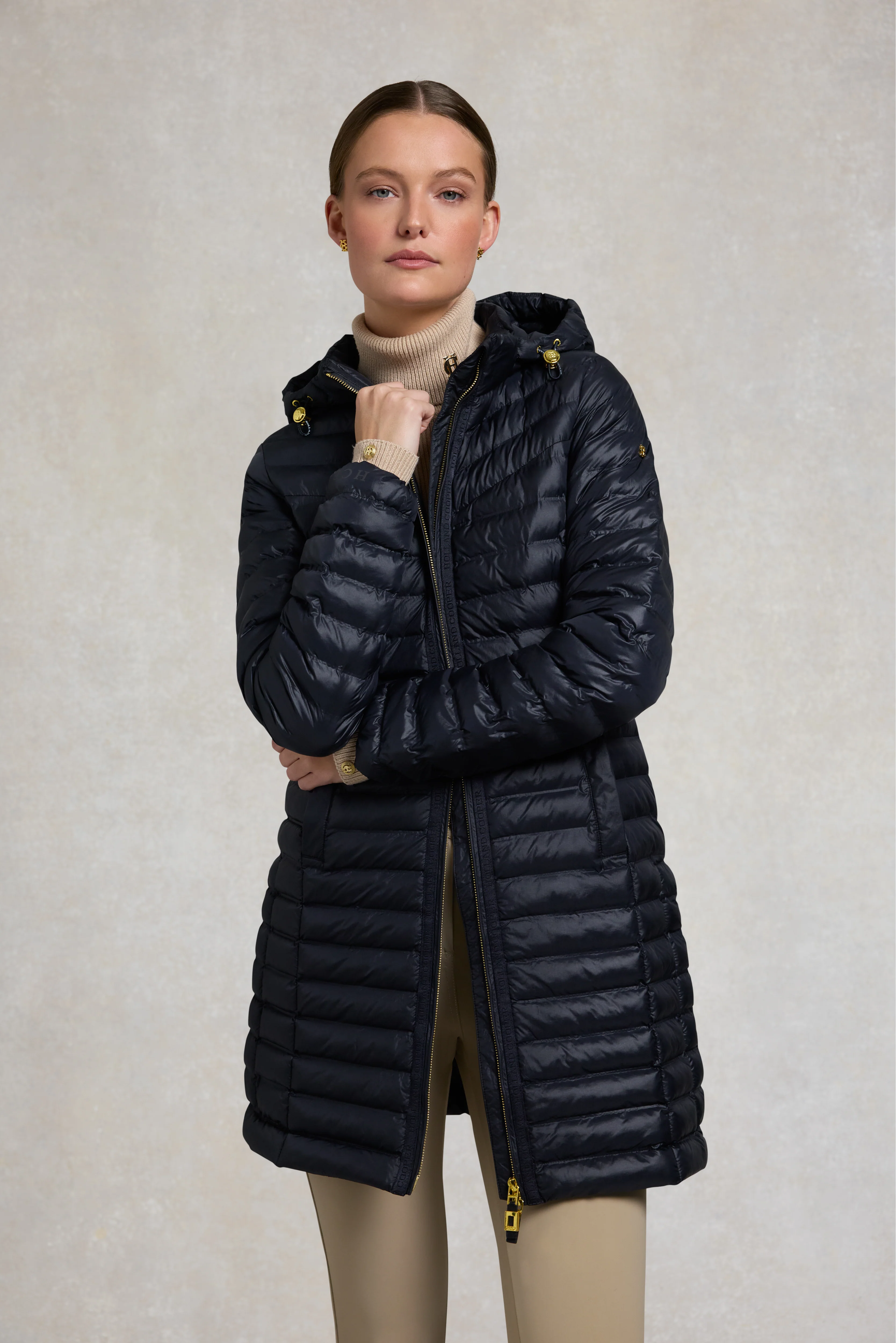 Lightweight Puffer Coat (Ink Navy) - Image 2